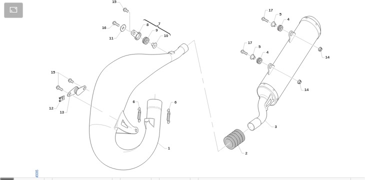 Pièces d'origine pour TM RACING 144 144 2T 144 EN 2015 - Système d'échappement
