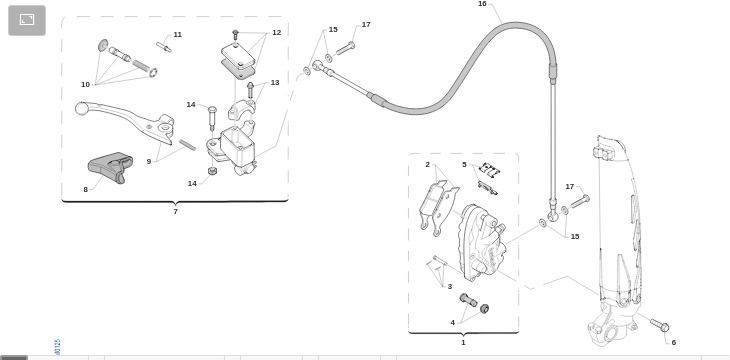 Pièces d'origine pour TM RACING 144 144 2T 144 MX 2024 - Frein avant