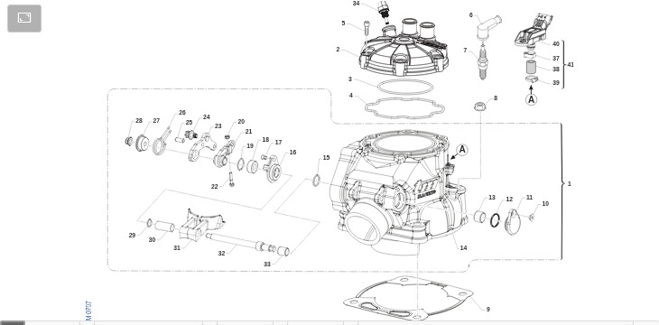 Pièces d'origine pour TM RACING 250 250 2T 250 FI EN 2024 - Cylindre moteur