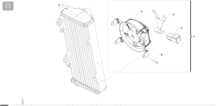 Pièces d'origine pour TM RACING 250 250 2T 250 EN 2024 - Ventilateur de radiateur