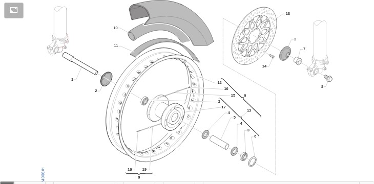 Pièces d'origine pour TM RACING 300 300 2T 300 FI SMR 2024 - Roue avant SMR
