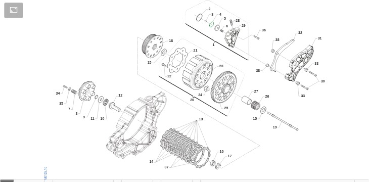 Pièces d'origine pour TM RACING 300 300 2T 300 SMX 2024 - Embrayage SMX 300 6 vitesses