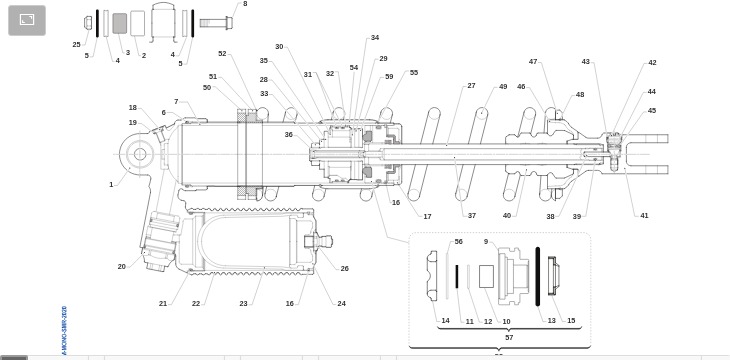 Pièces d'origine pour TM RACING 250 250 4T 250 Fi SMK 2024 - TM Mono 4T SM - cadre et partie-cycle