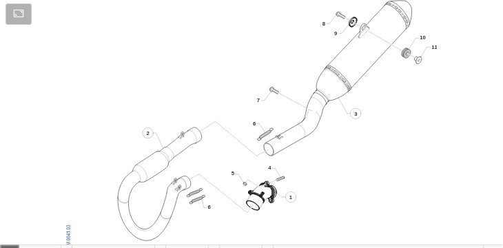 Pièces d'origine pour TM RACING 450 450 4T 450 Fi MX 2024 - Échappement