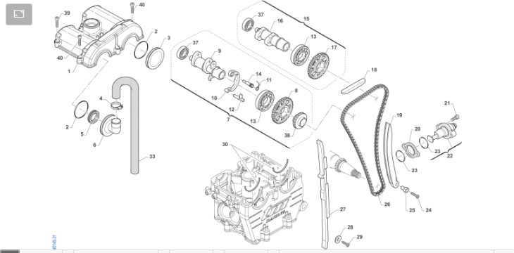 Pièces d'origine pour TM RACING 450 450 4T 450 Fi MX 2024 - Distribution moteur et soupapes