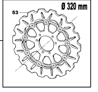Pièces d'origine pour TM RACING 300 300 300 2 Temps MX/EN 2005 - Disque de Frein Diamètre 320 mm