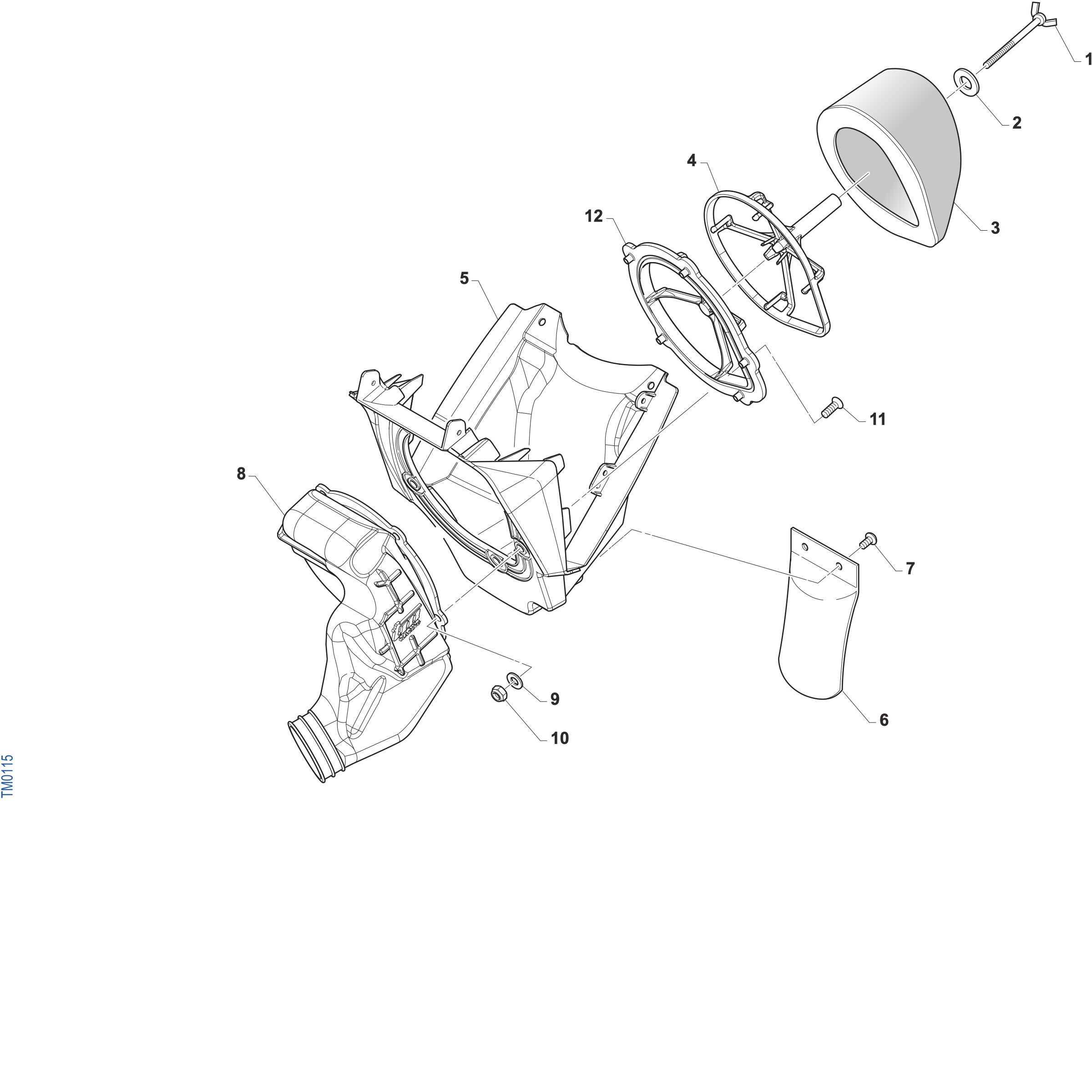 Pièces d'origine pour TM RACING 85 85 2T 85 MX-J 2027 - Filtre à air
