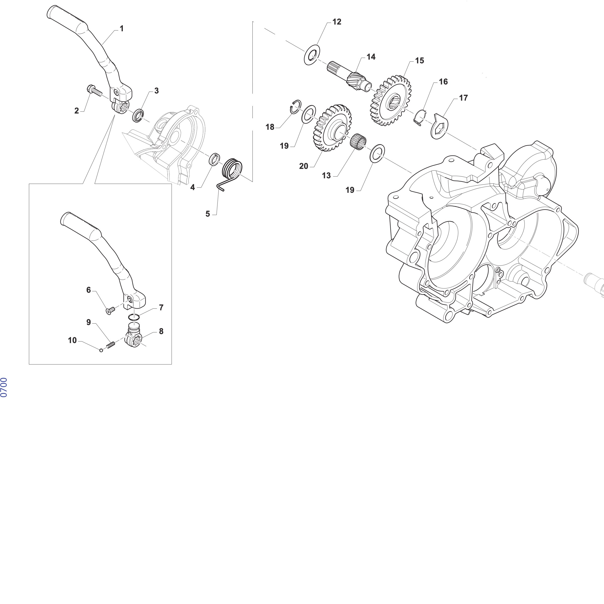 Pièces d'origine pour TM RACING 85 85 2T 85 MX-J 2027 - Système de démarrage