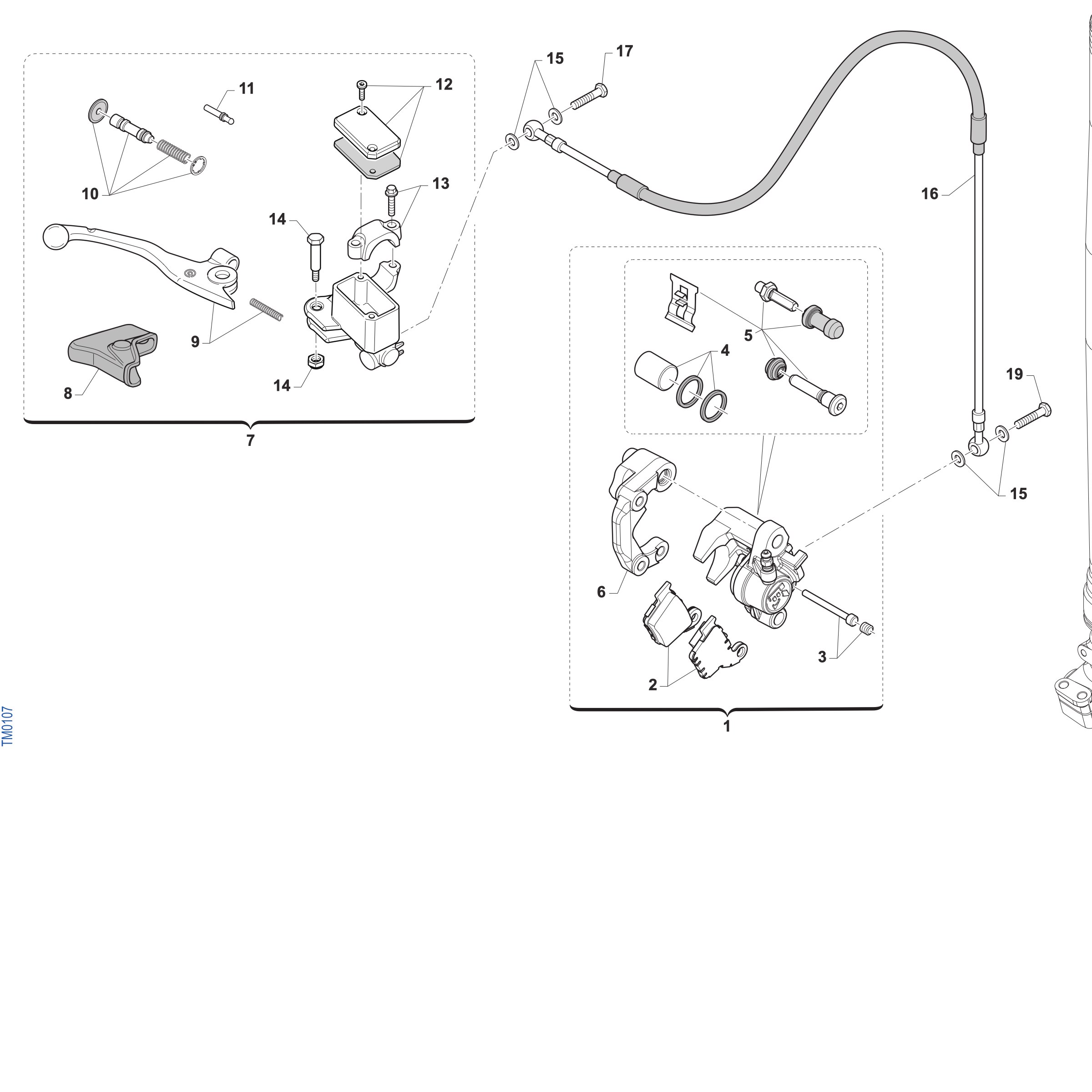 Pièces d'origine pour TM RACING 85 85 2T 85 SMX JUNIOR 2027 - Frein avant