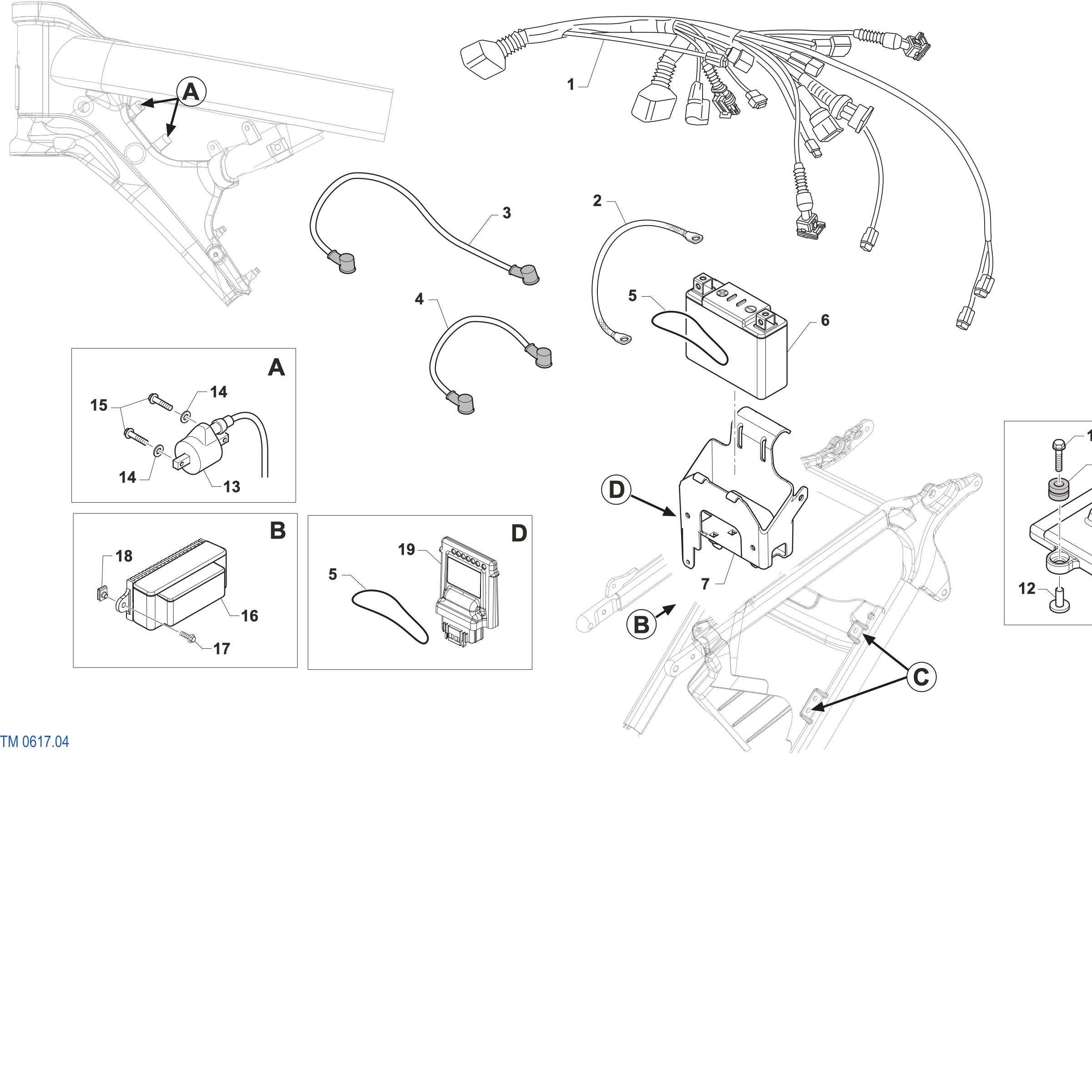 Pièces d'origine pour TM RACING 125 125 2T 125 Fi ES SMR Euro 5+ 2027 - Faisceau électrique 2T 125 FI SMR