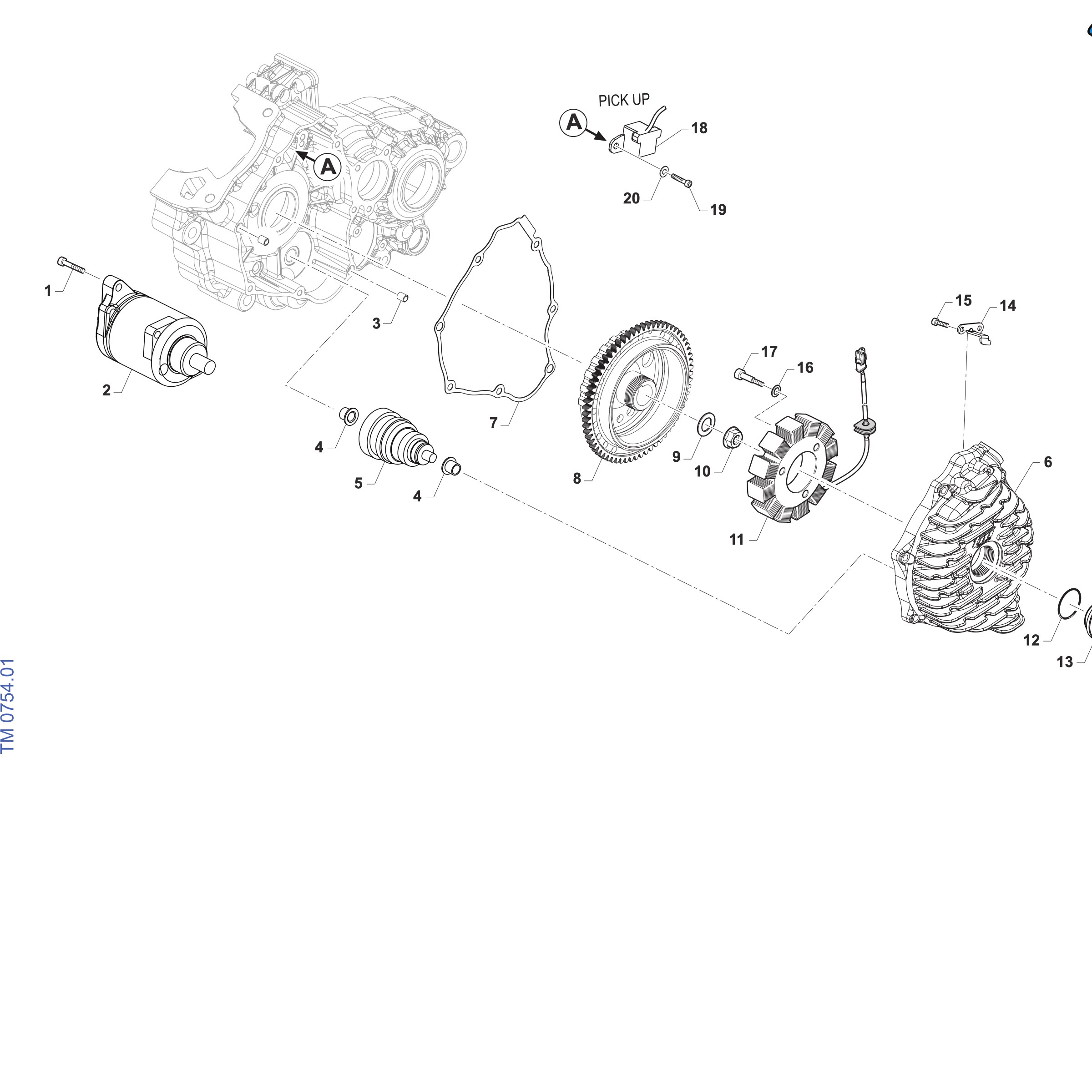 Pièces d'origine pour TM RACING 125 125 2T 125 Fi ES SMR Euro 5+ 2027 - Allumage FI