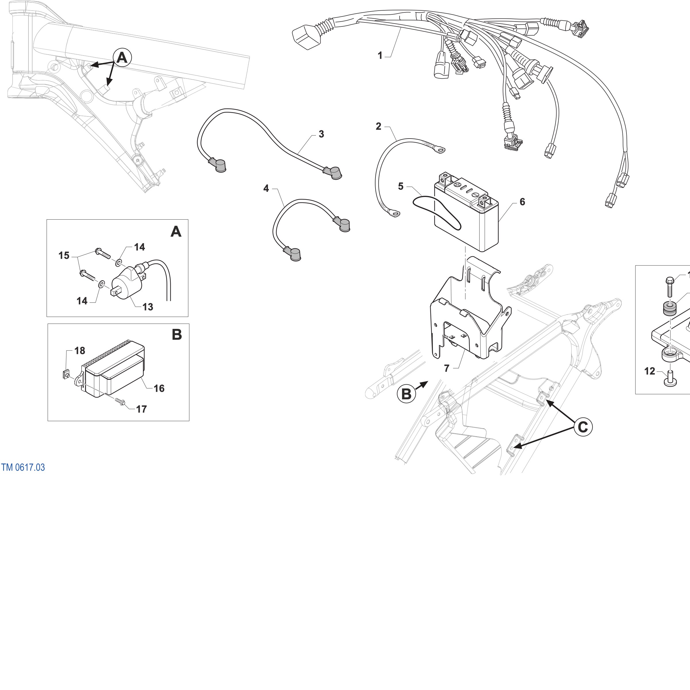 Pièces d'origine pour TM RACING 125 125 2T 125 Fi MX ES 2027 - Faisceau électrique 2T 125 FI MX