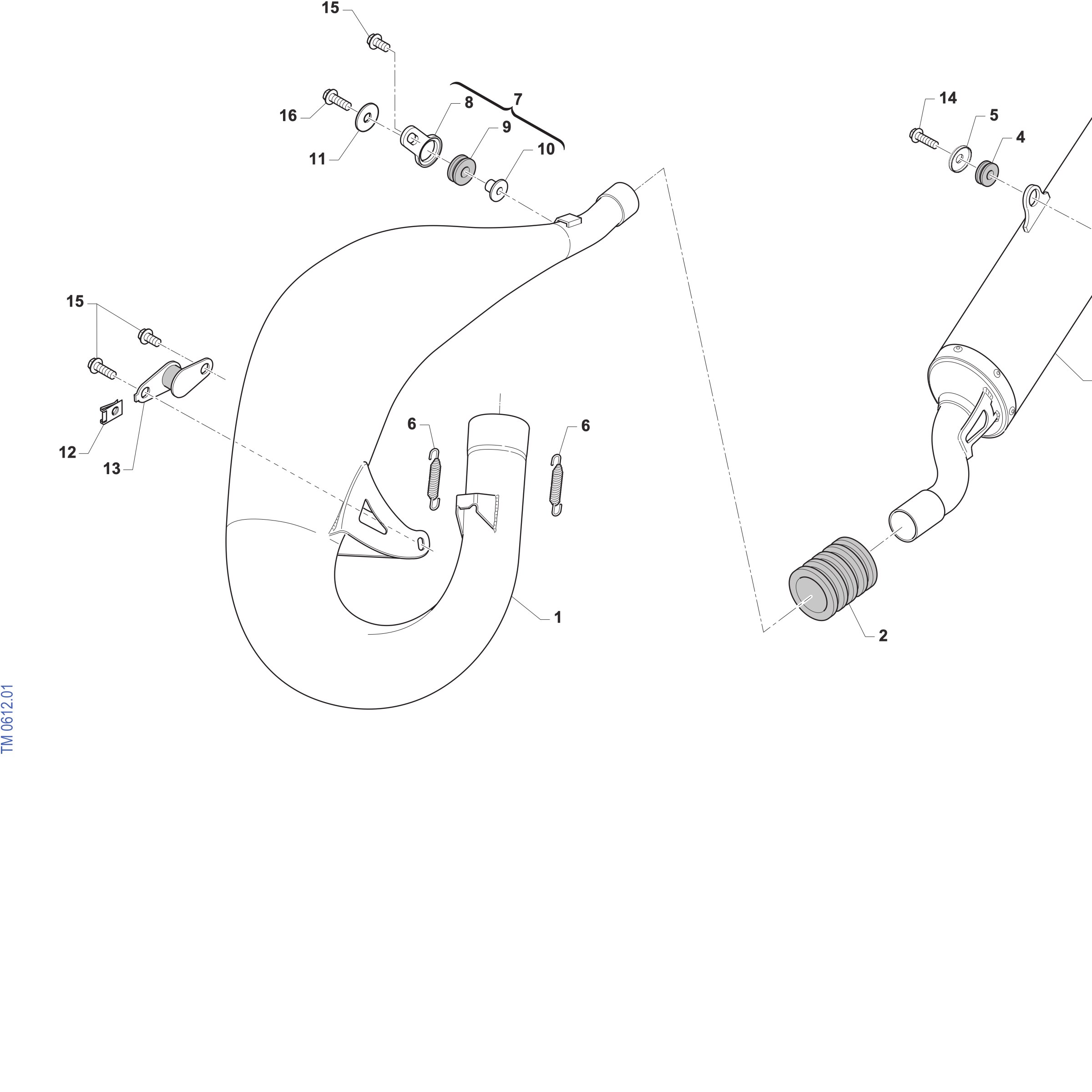 Pièces d'origine pour TM RACING 144 144 2T 144 MX 2027 - Échappement