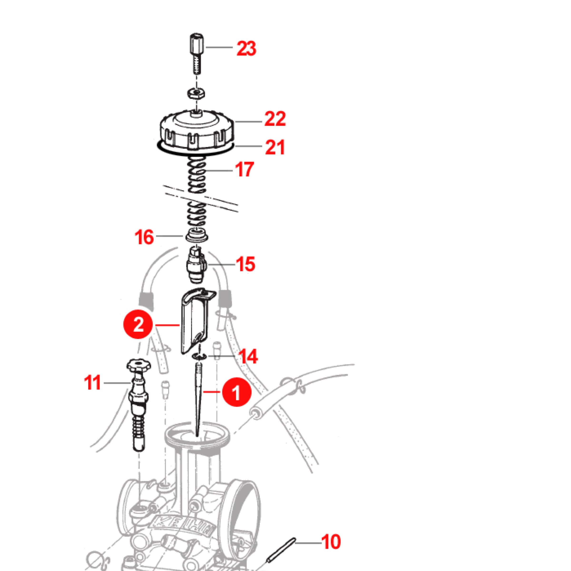 Pièces d'origine pour TM RACING 144 144 2T 144 EN 2027 - Carburateur KEIHIN PWK 38