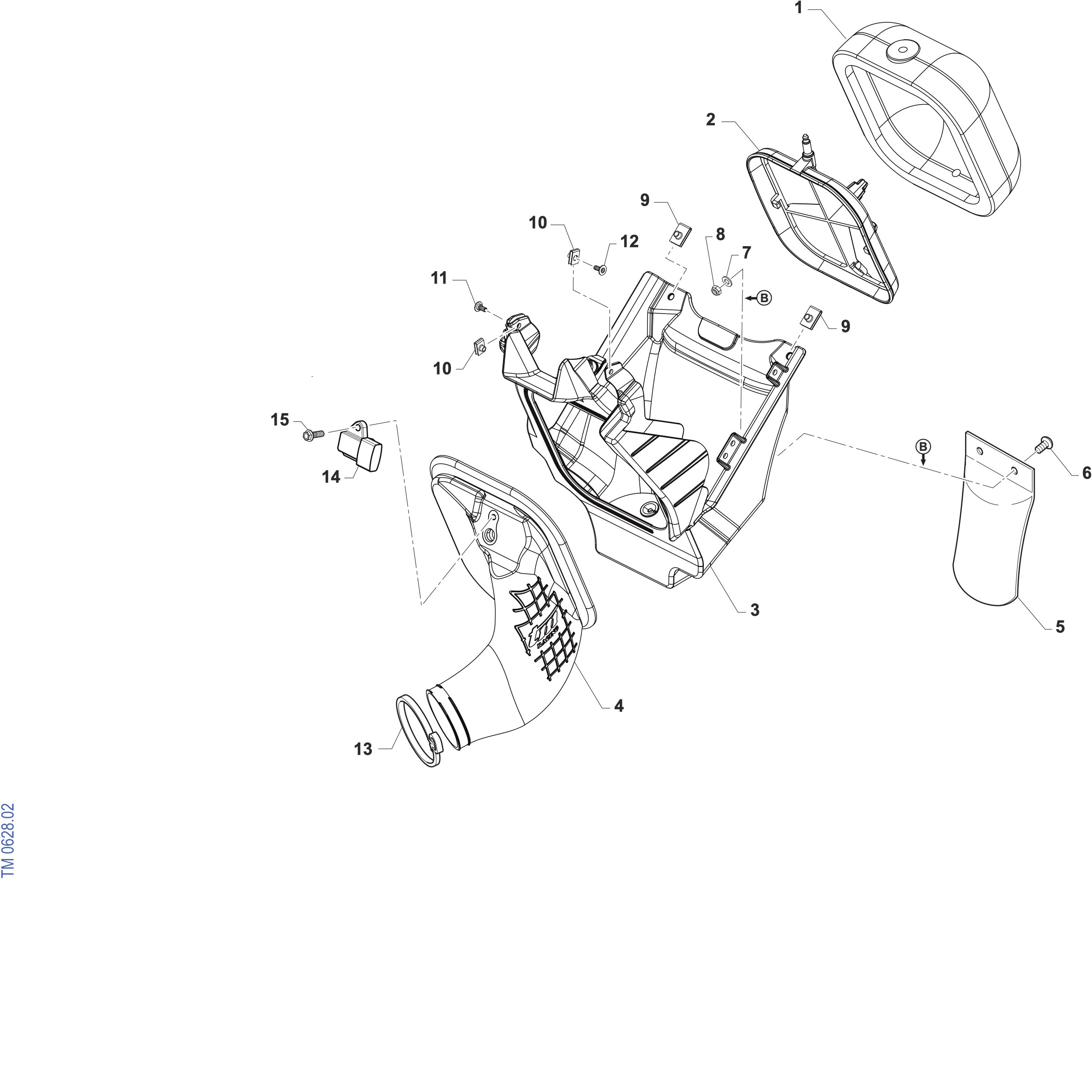 Pièces d'origine pour TM RACING 250 250 2T 250 FI MX 2027 - Boîte à air