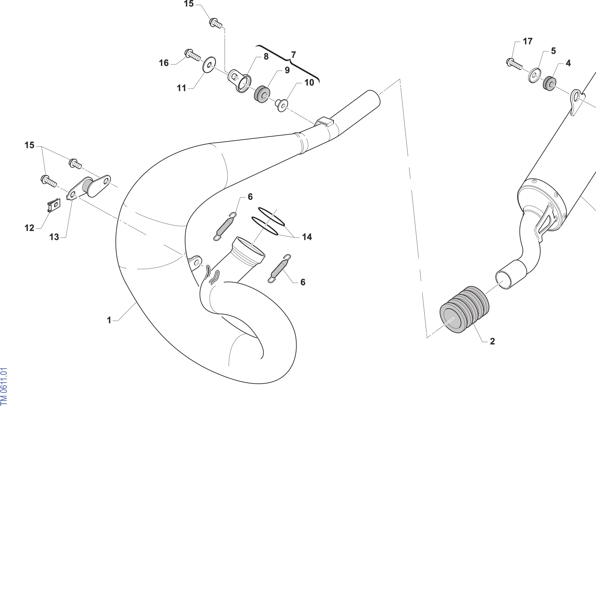 Pièces d'origine pour TM RACING 300 300 2T 300 FI SMR 2027 - Échappement