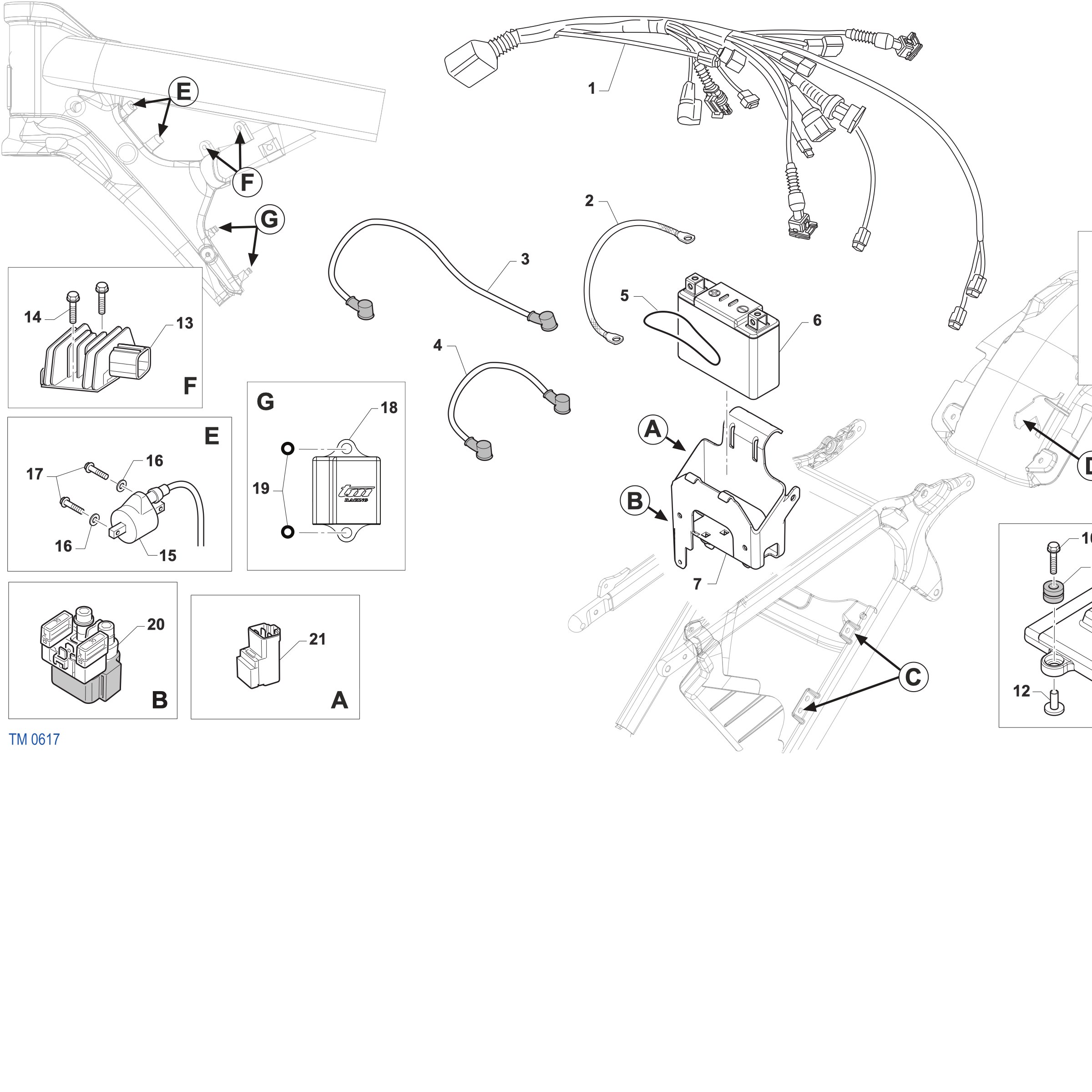 Pièces d'origine pour TM RACING 300 300 2T 300 FI MX 2027 - Faisceau électrique