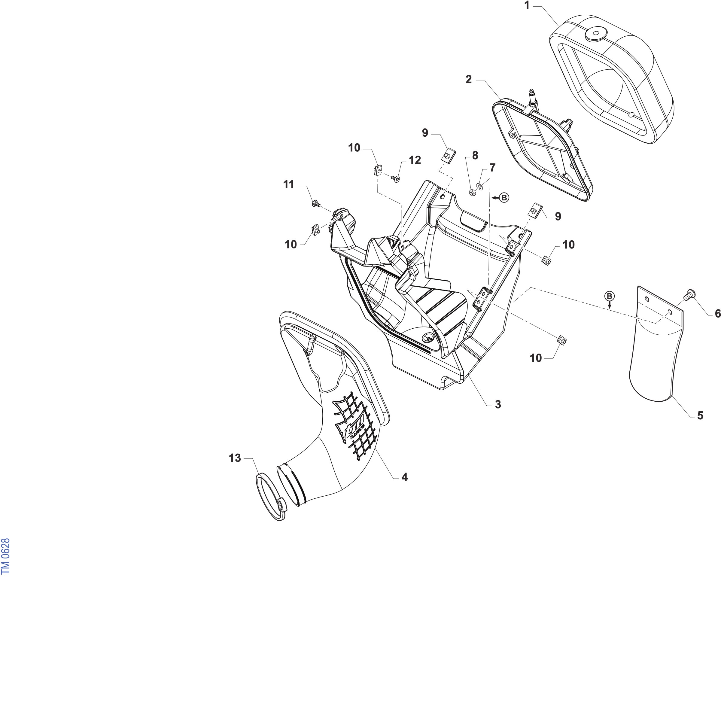 Pièces d'origine pour TM RACING 300 300 2T 300 SMX 2027 - Boîte à air