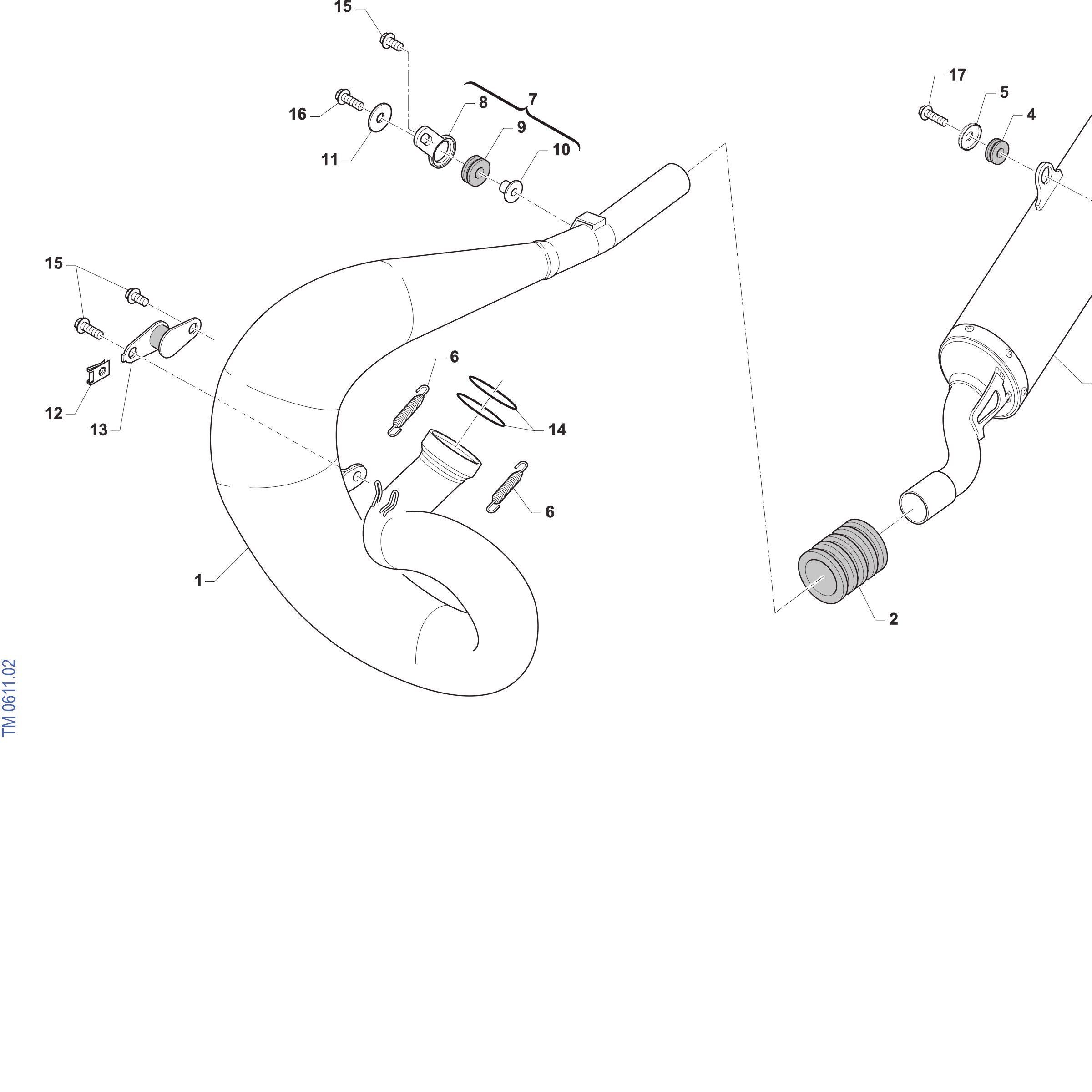 Pièces d'origine pour TM RACING 300 300 2T 300 SMX 2027 - Échappement
