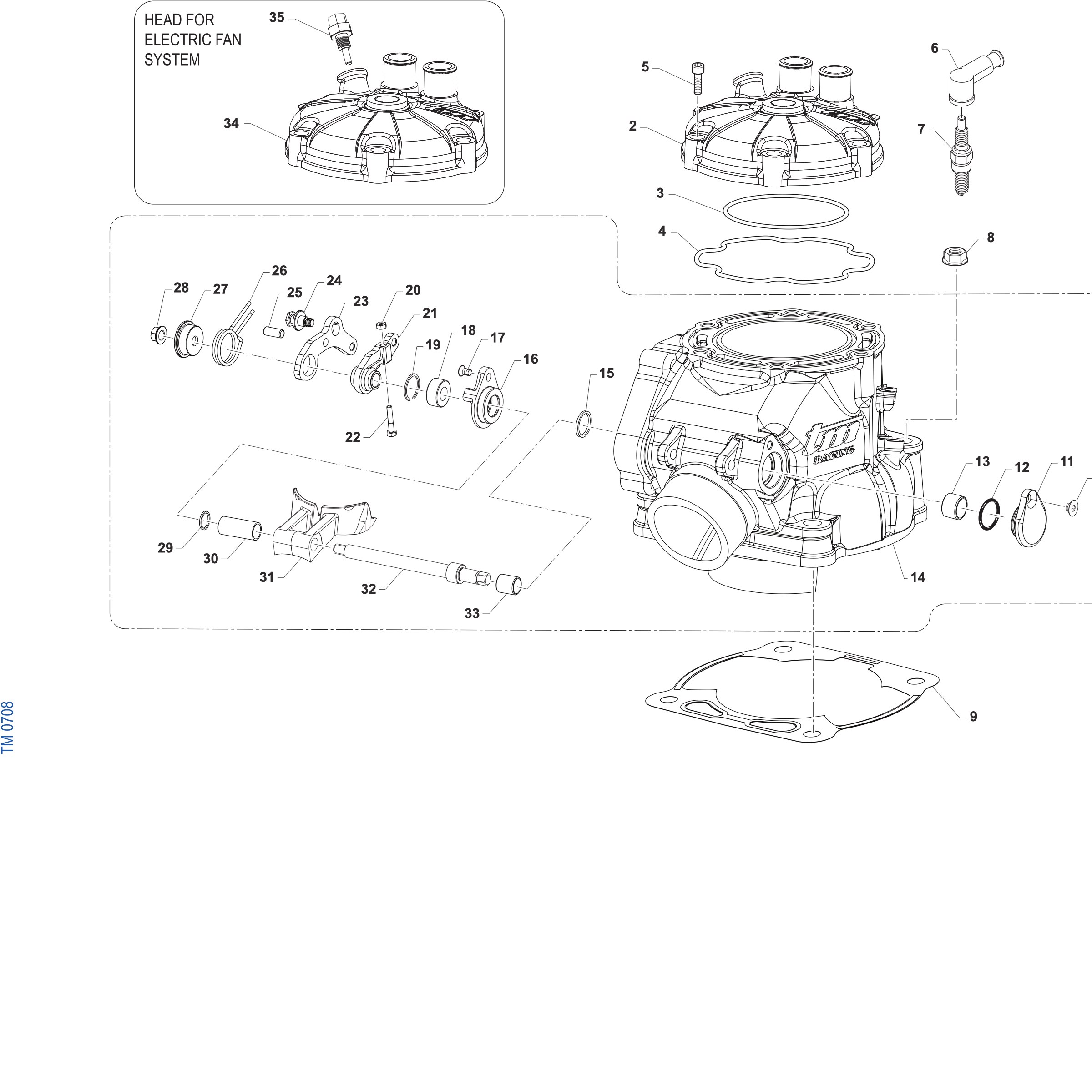 Pièces d'origine pour TM RACING 300 300 2T 300 SMX 2027 - Cylindre