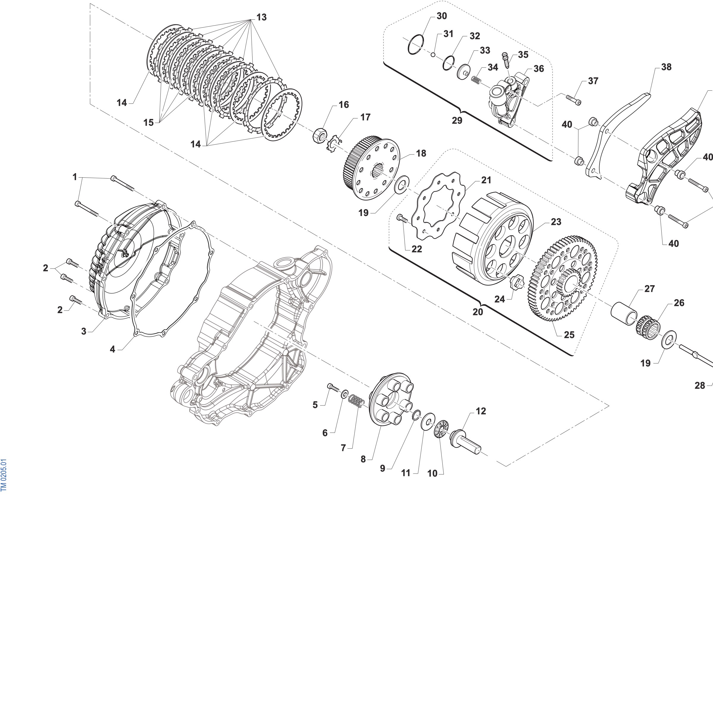 Pièces d'origine pour TM RACING 300 300 2T 300 SMX 2027 - Embrayage