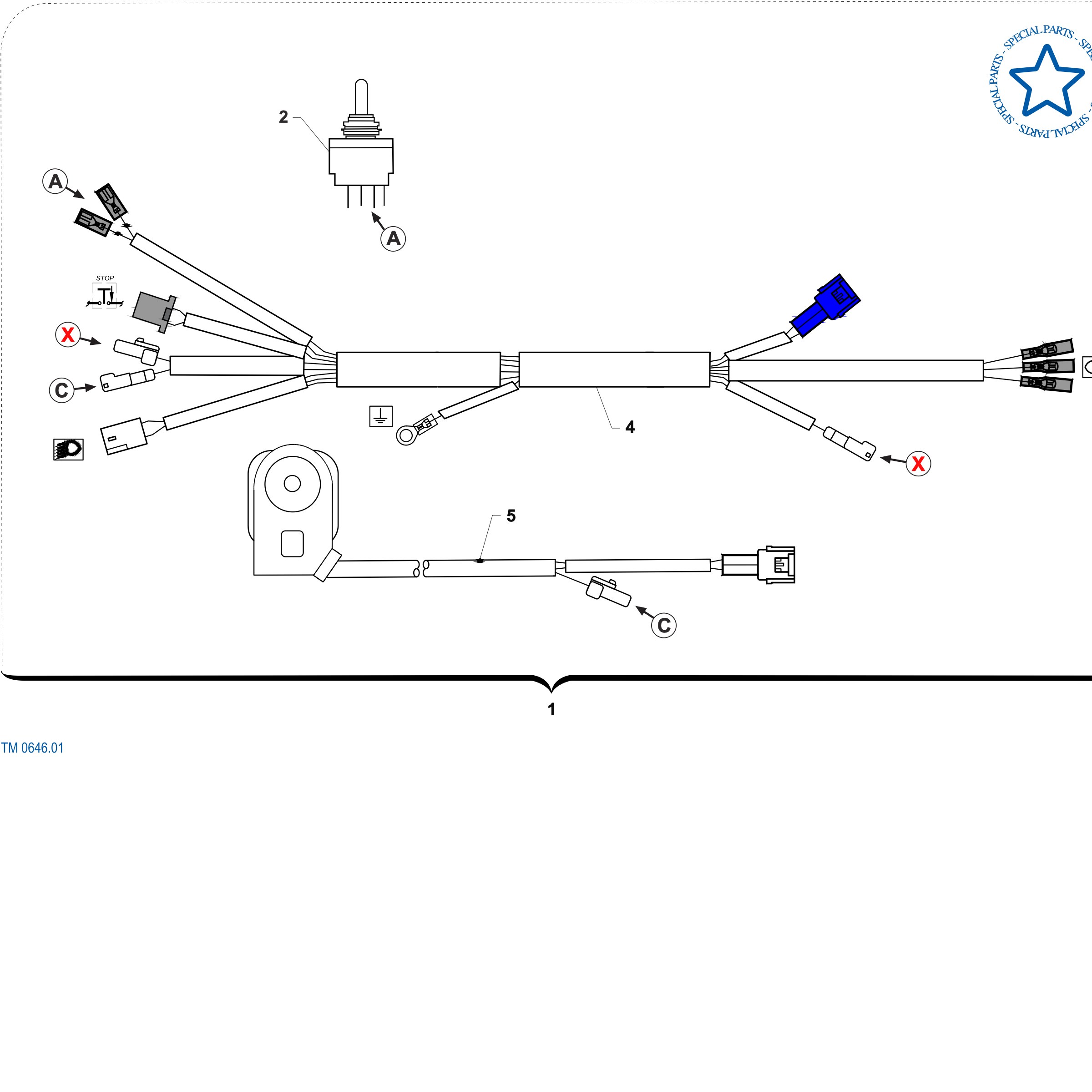 Pièces d'origine pour TM RACING 250 250 4T 250 Fi EN 2027 - Système électrique Racing 4T FI