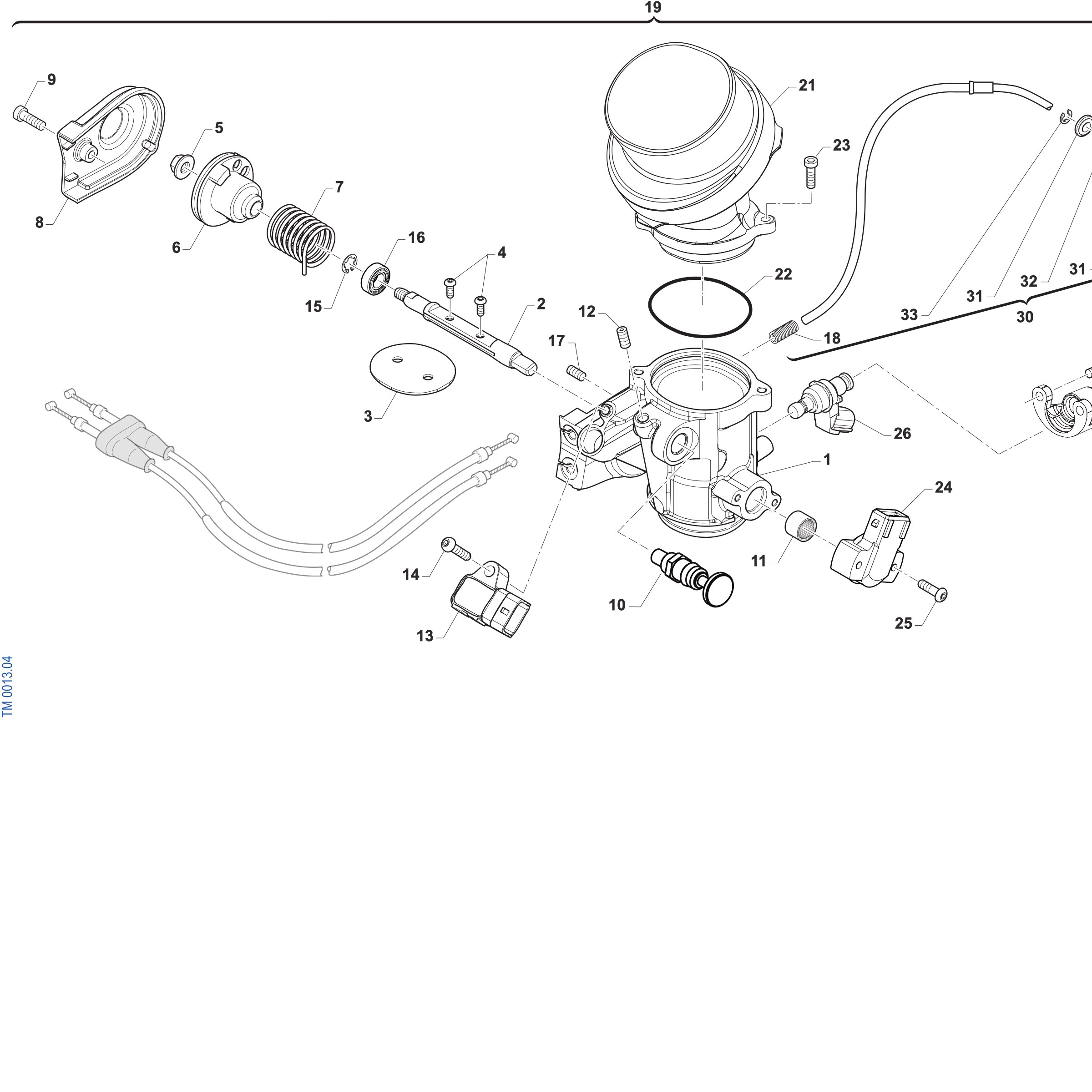 Pièces d'origine pour TM RACING 250 250 4T 250 Fi EN 2027 - Corps d'admission