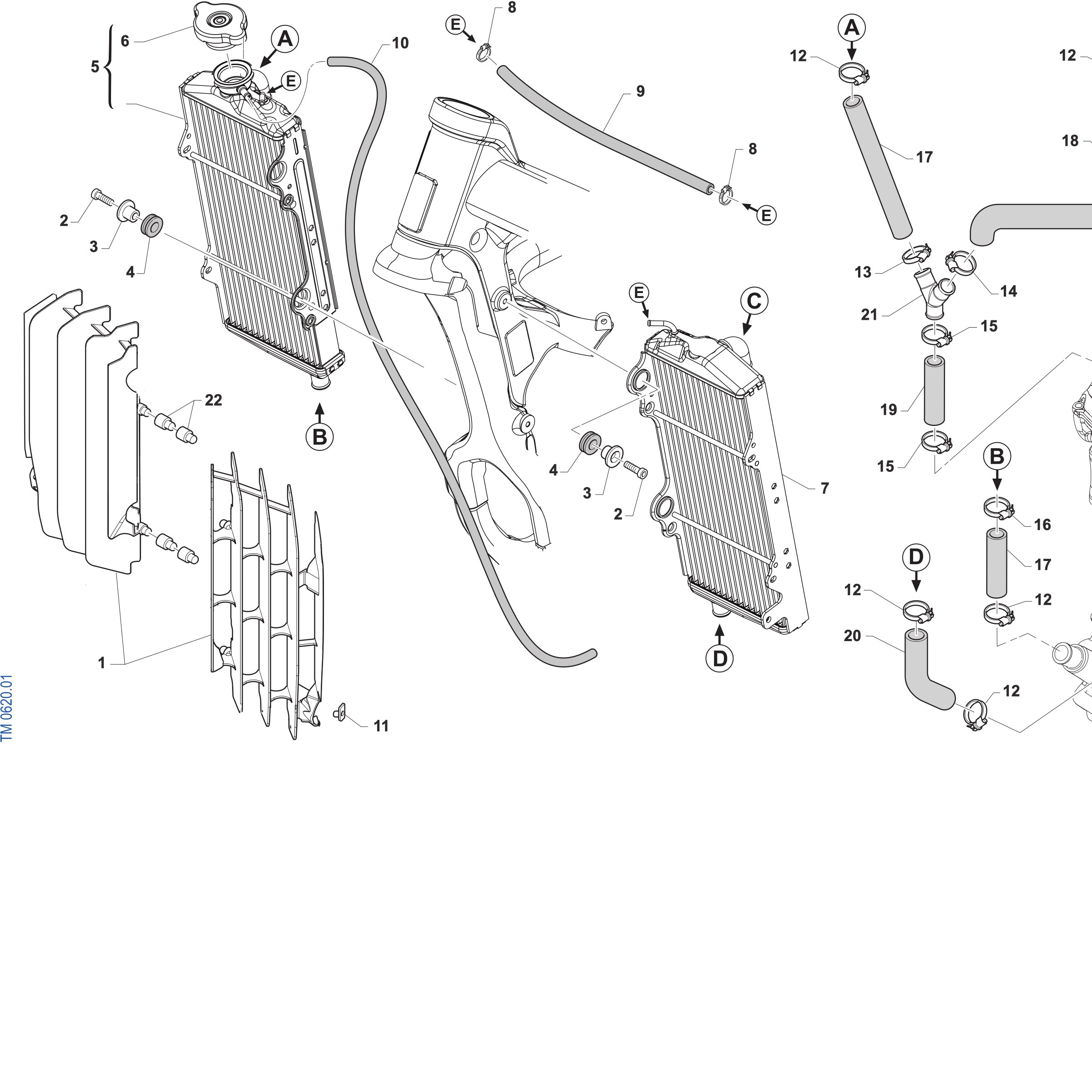 Pièces d'origine pour TM RACING 250 250 4T 250 Fi MX 2027 - Radiateurs