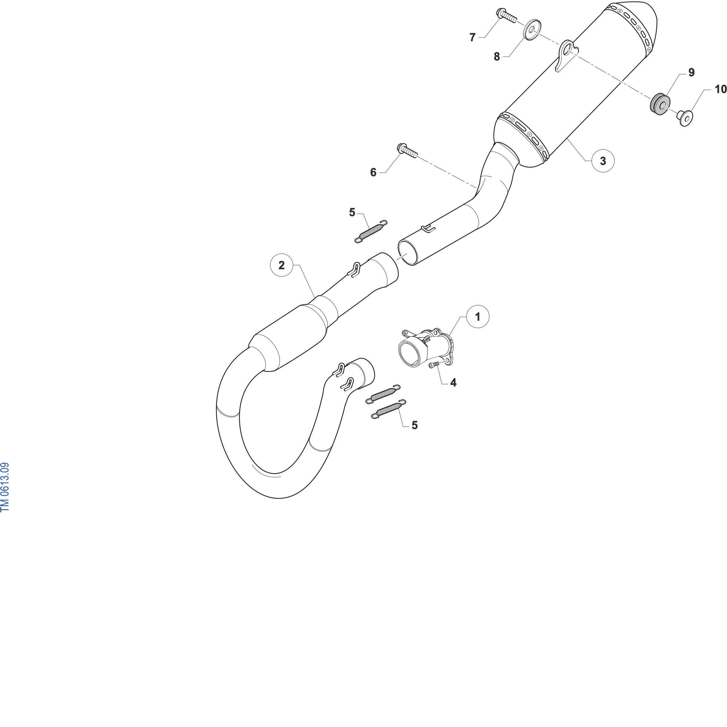 Pièces d'origine pour TM RACING 250 250 4T 250 Fi MX 2027 - Échappement