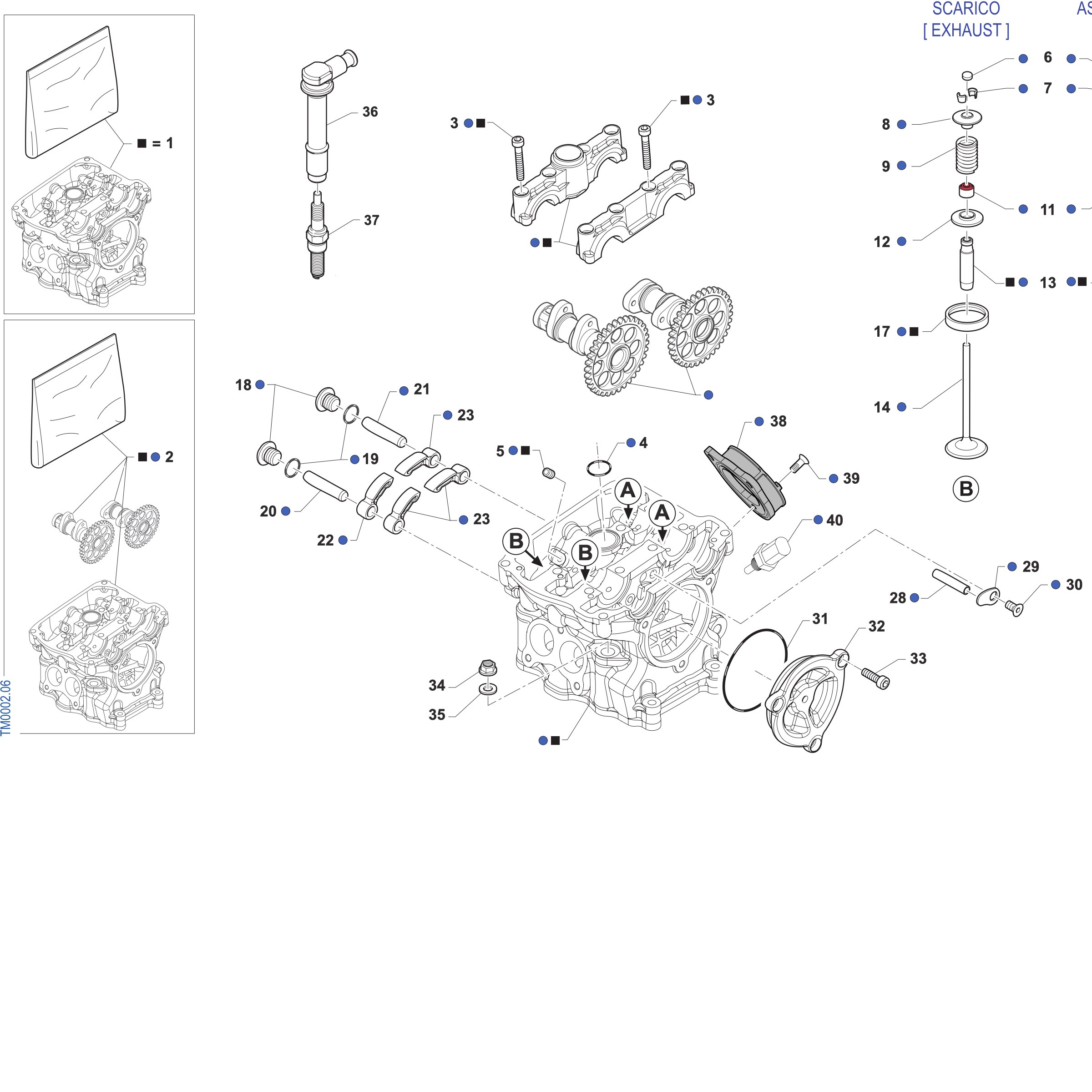 Pièces d'origine pour TM RACING 300 300 4T 300 Fi EN 2027 - Culasse