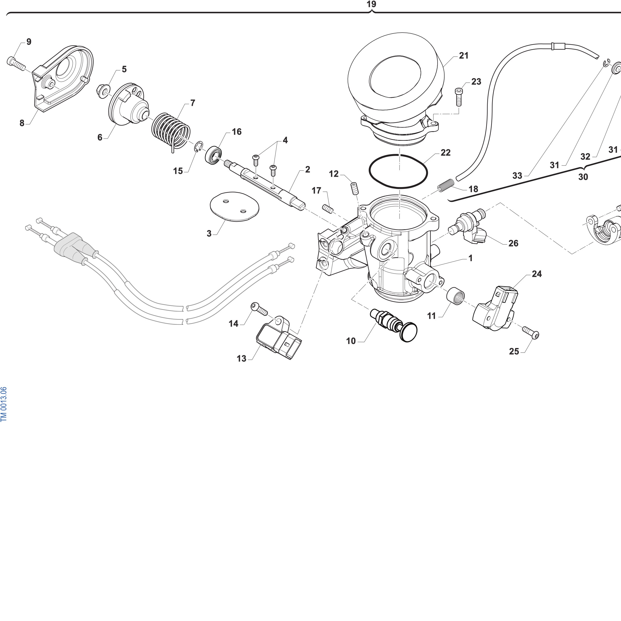 Pièces d'origine pour TM RACING 300 300 4T 300 Fi EN 2027 - Corps d'admission