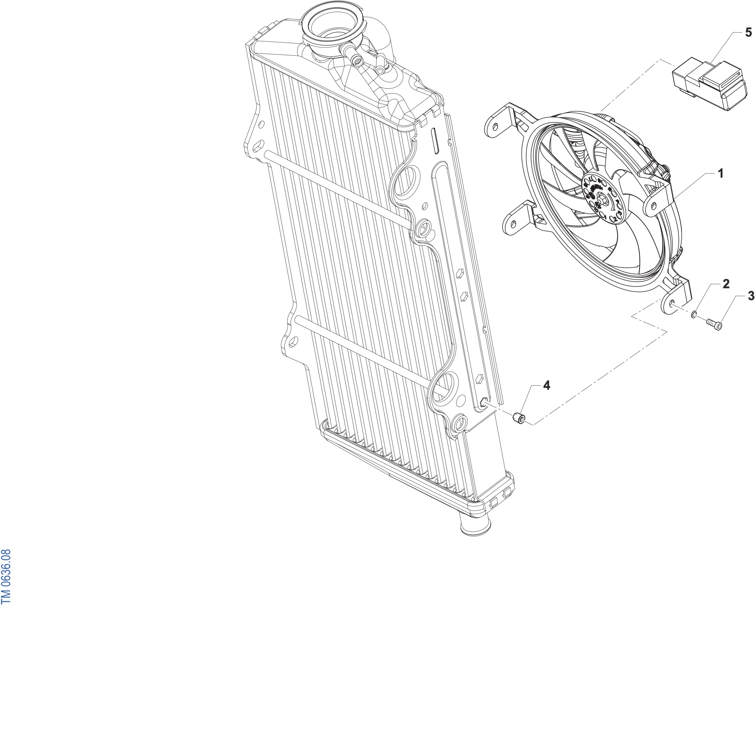 Pièces d'origine pour TM RACING 300 300 4T 300 Fi MX 2027 - Ventilateur de radiateur