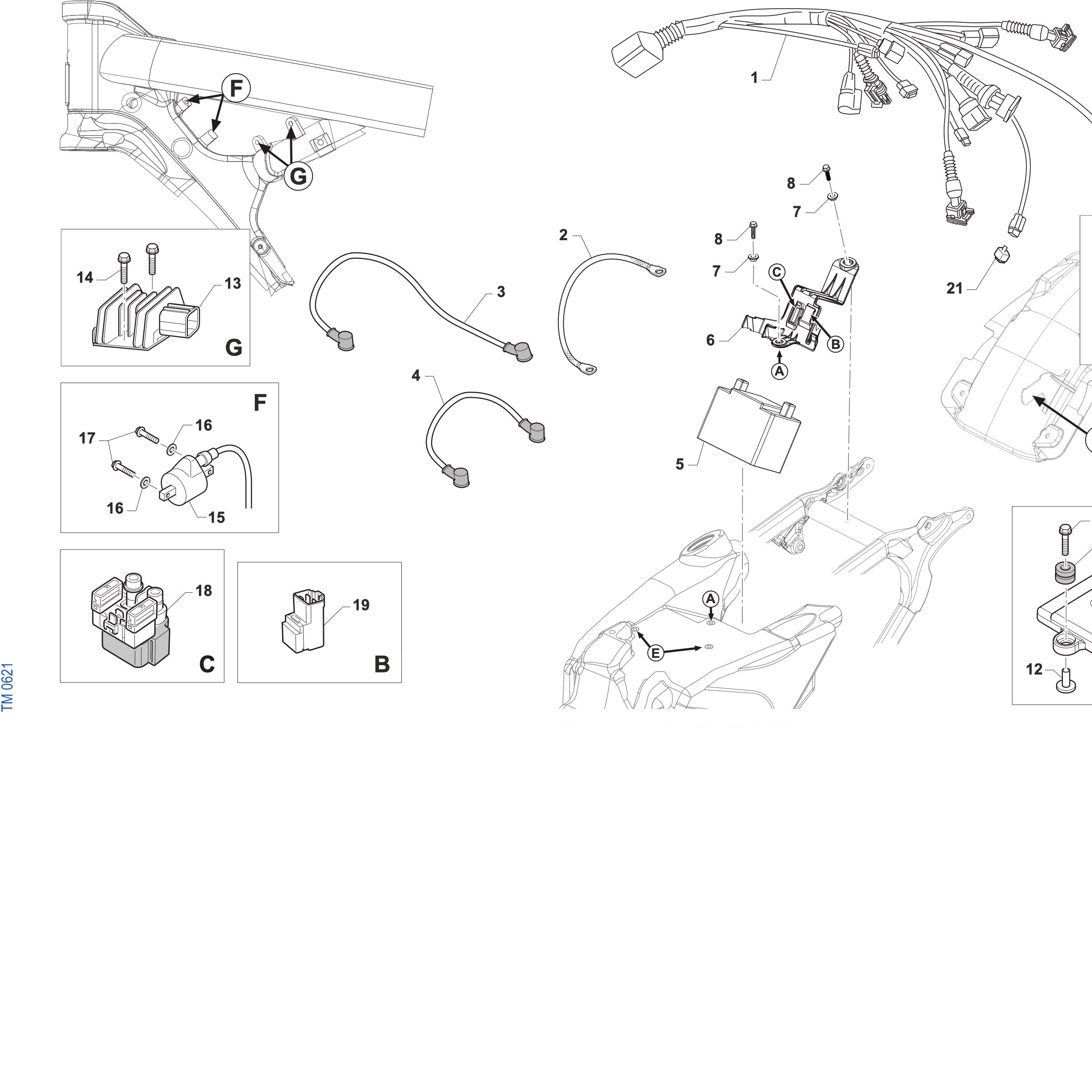 Pièces d'origine pour TM RACING 450 450 4T 450 Fi SMK 2027 - Faisceau électrique