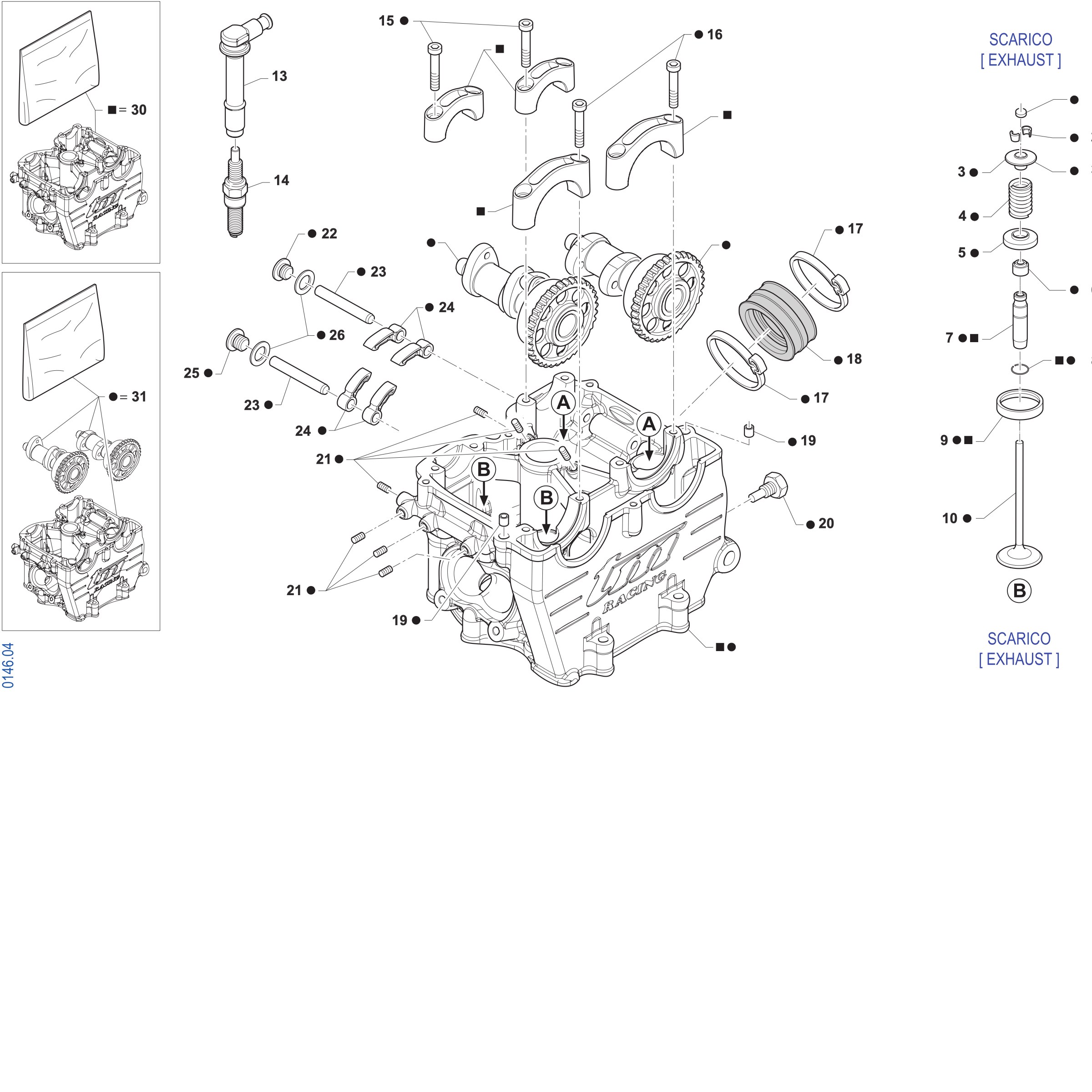 Pièces d'origine pour TM RACING 450 450 4T 450 Fi SMK 2027 - Culasse