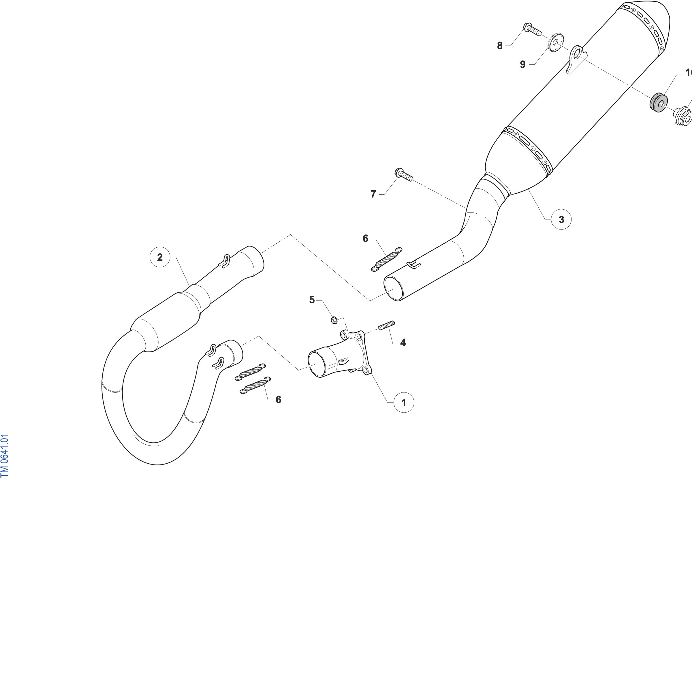 Pièces d'origine pour TM RACING 450 450 4T 450 Fi SMR 2027 - Échappement