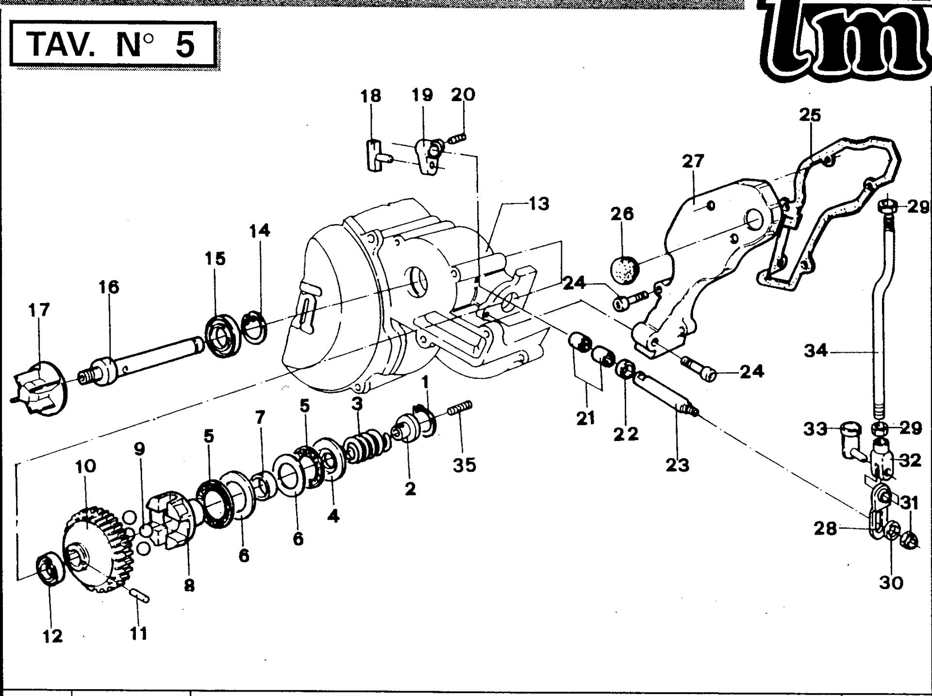 Pièces d'origine pour TM RACING 125 125 125 2 Temps MX/EN 1995 - Soupapes et pompe à eau