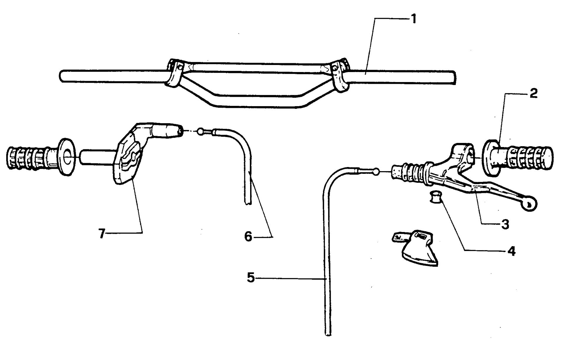 Pièces d'origine pour TM RACING 100 100 100 2 Temps MX/EN 1994 - Guidon