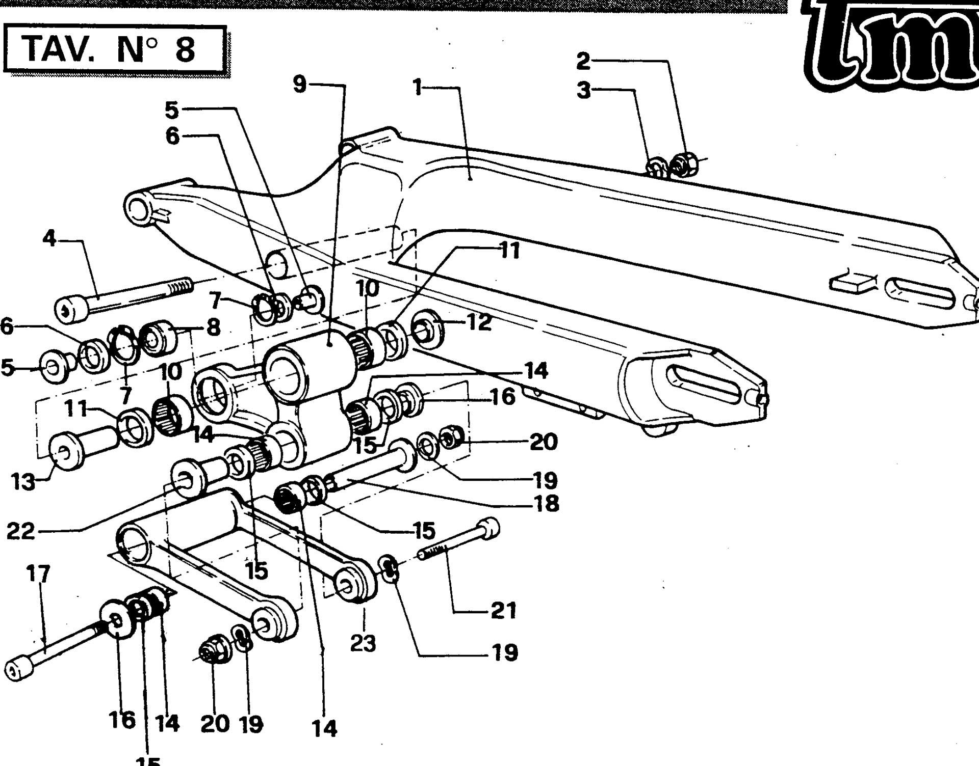 Pièces d'origine pour TM RACING 100 100 100 2 Temps MX/EN 1994 - Biellettes et liaisons