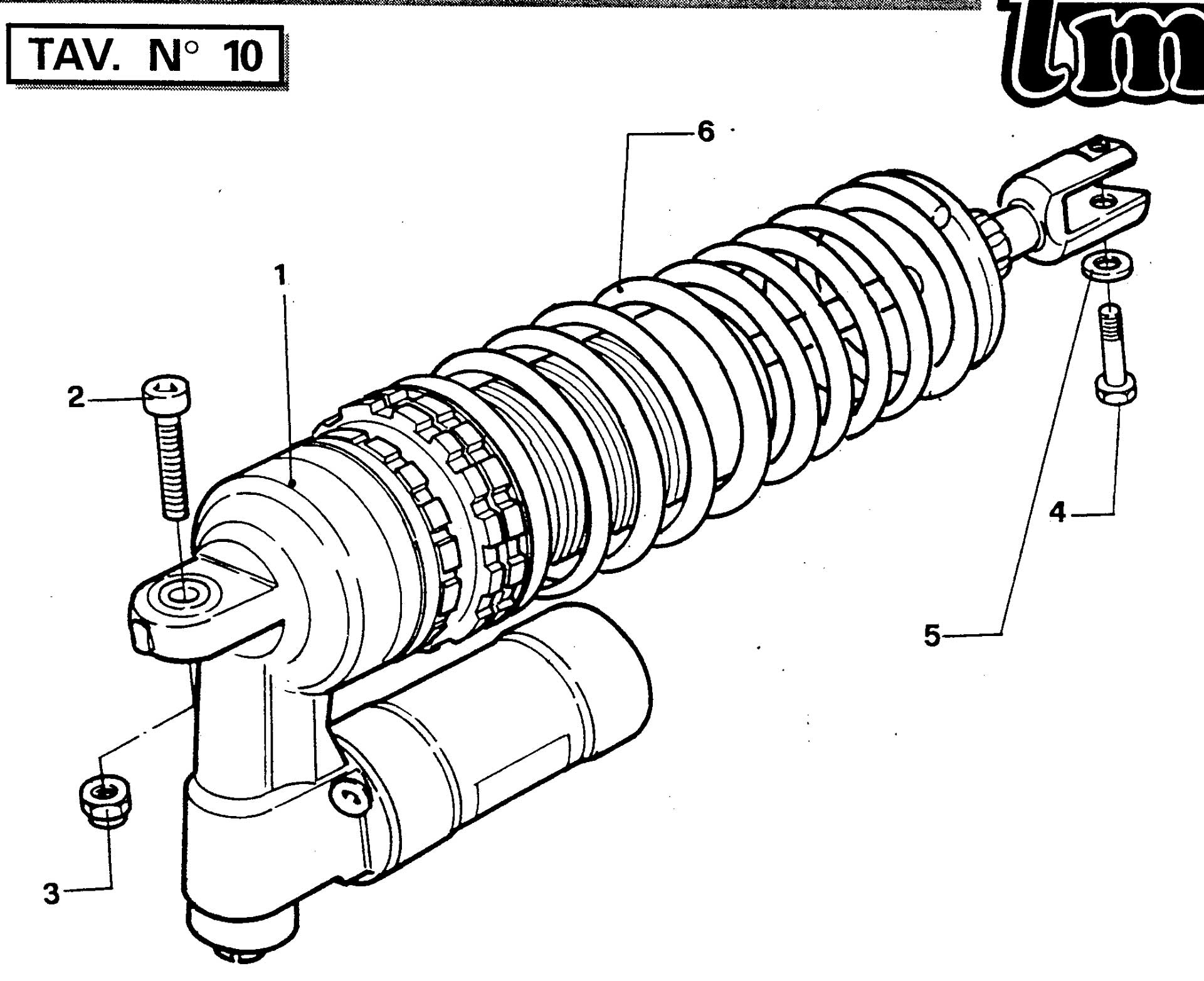 Pièces d'origine pour TM RACING 100 100 100 2 Temps MX/EN 1994 - Amortisseur