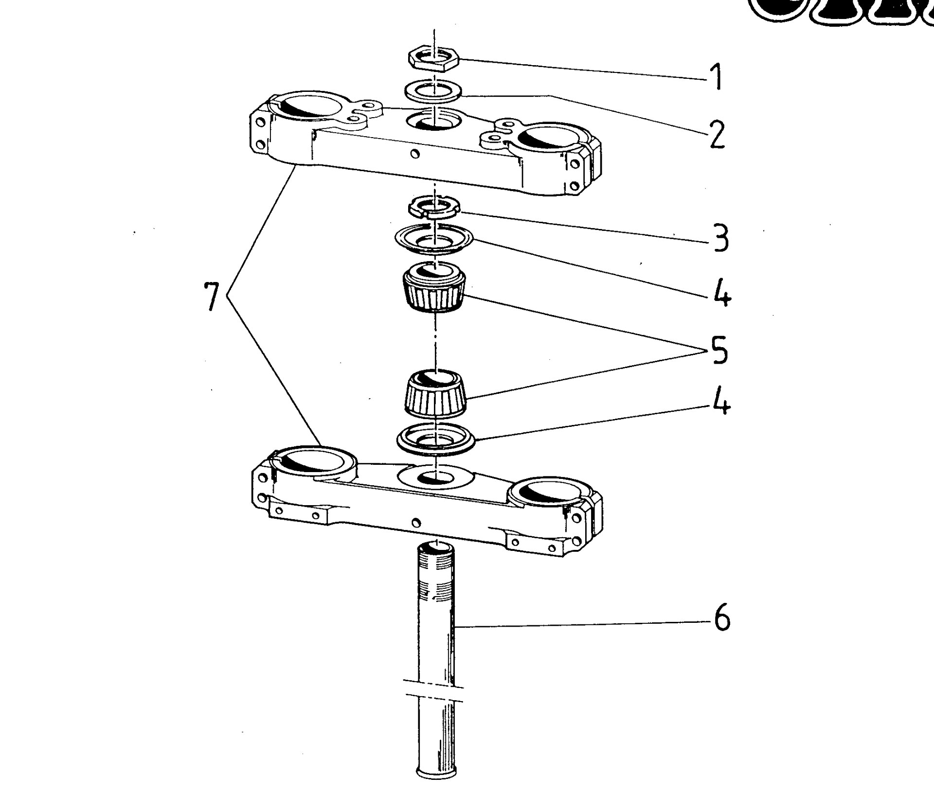Pièces d'origine pour TM RACING 85 85 85 2 Temps MX/EN 1996 - Tés de fourche