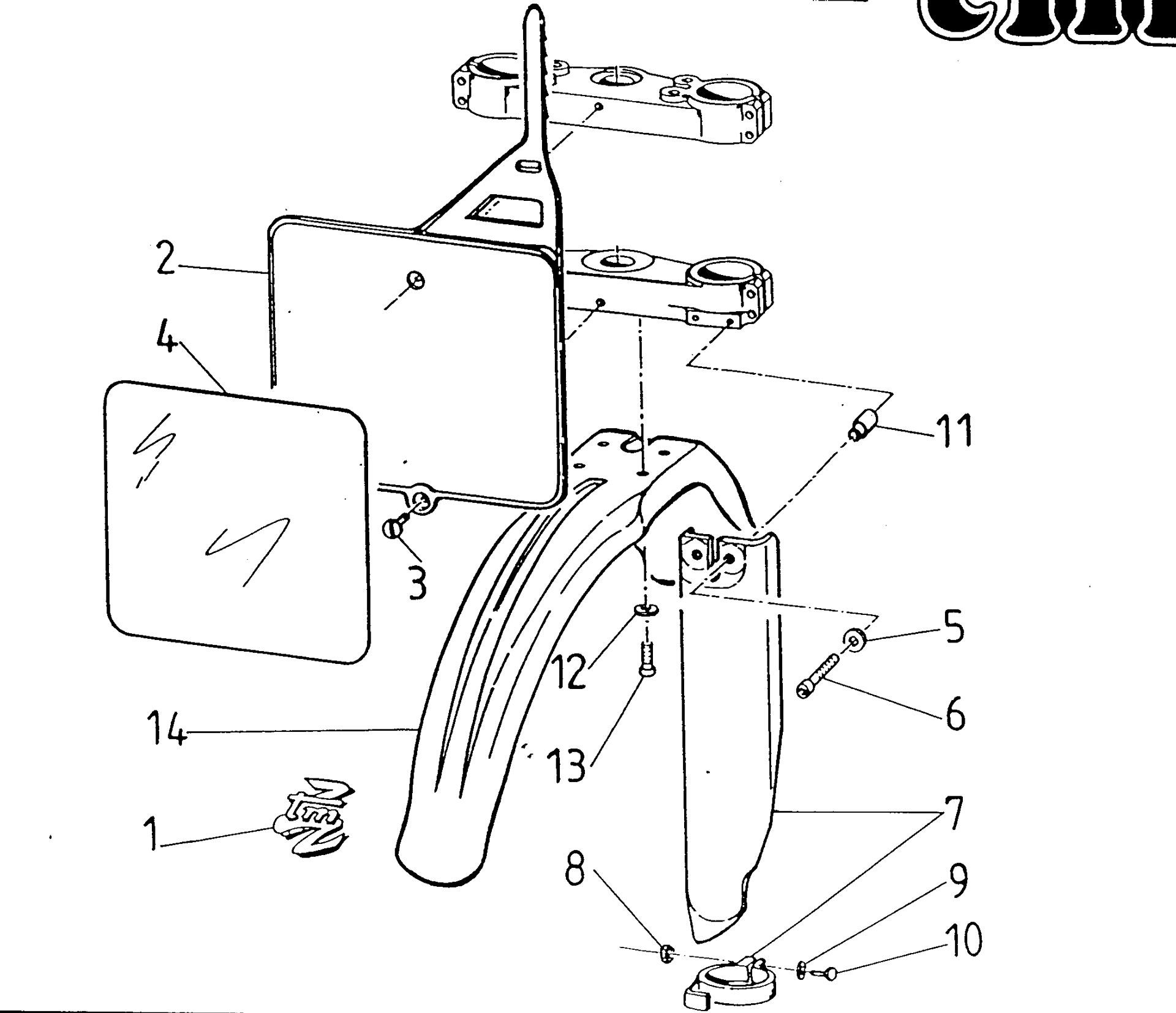 Pièces d'origine pour TM RACING 85 85 85 2 Temps MX/EN 1996 - Plastiques avant cross