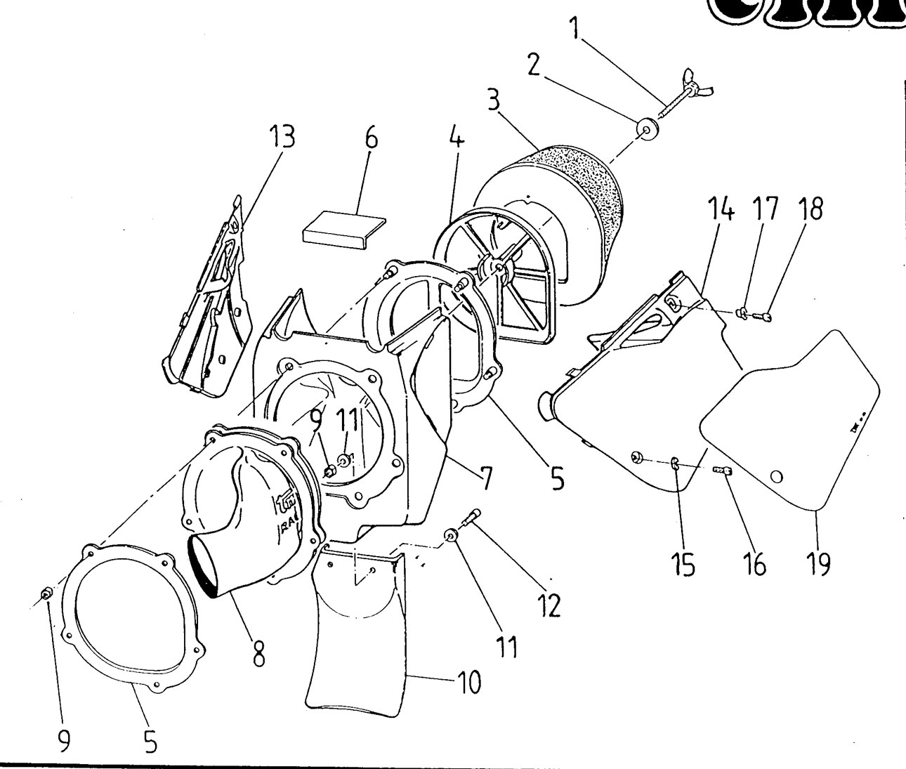 Pièces d'origine pour TM RACING 85 85 85 2 Temps MX/EN 1996 - Boîte à air