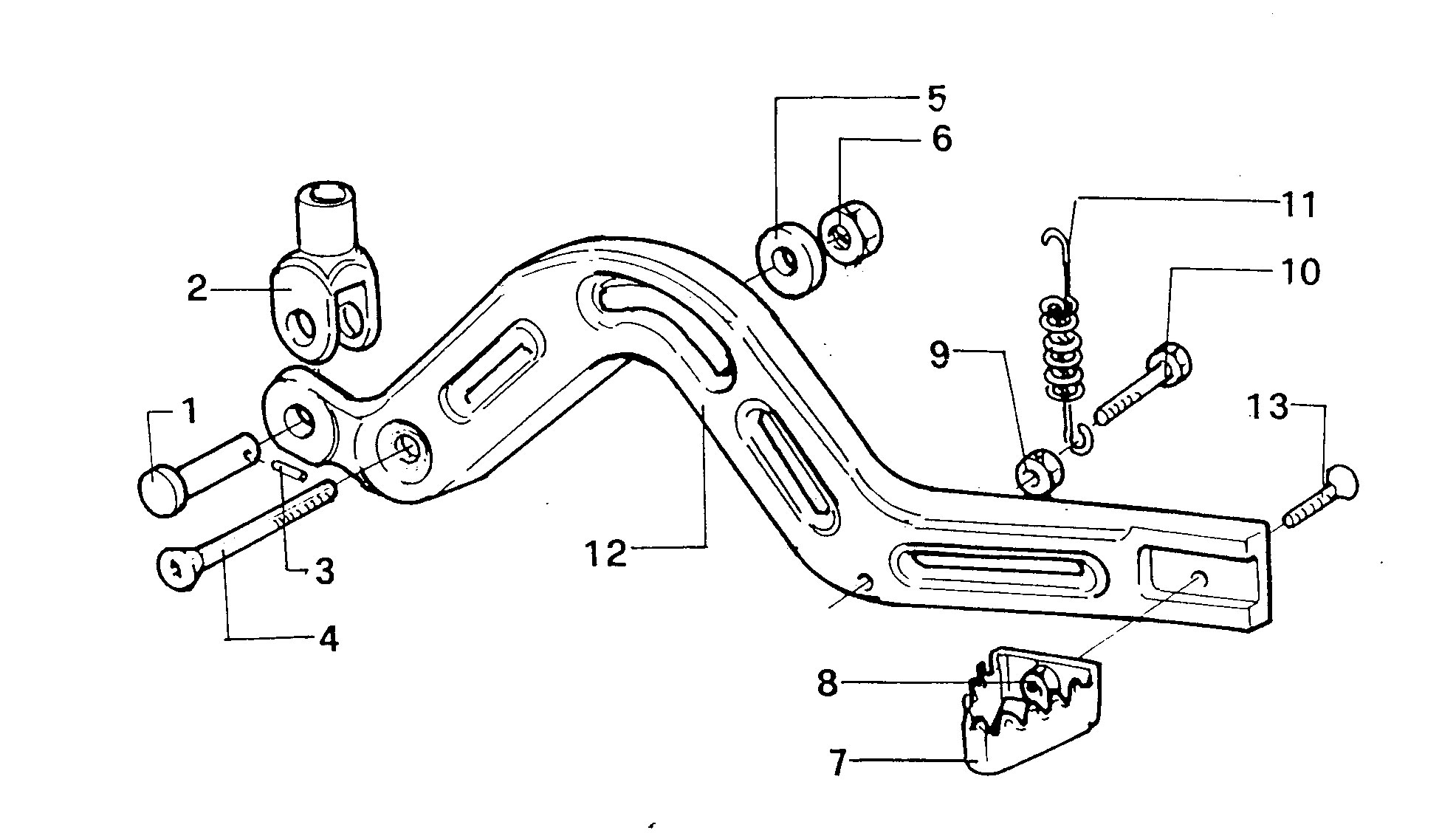 Pièces d'origine pour TM RACING 85 85 85 2 Temps MX/EN 1996 - Pédale de frein arrière