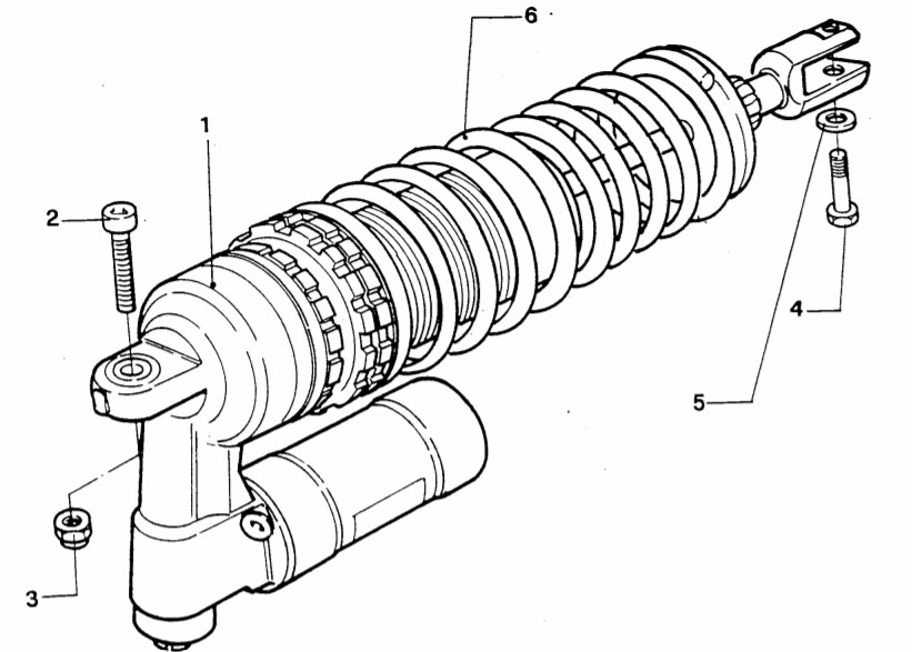 Pièces d'origine pour TM RACING 100 100 100 2 Temps MX/EN 1996 - Amortisseur