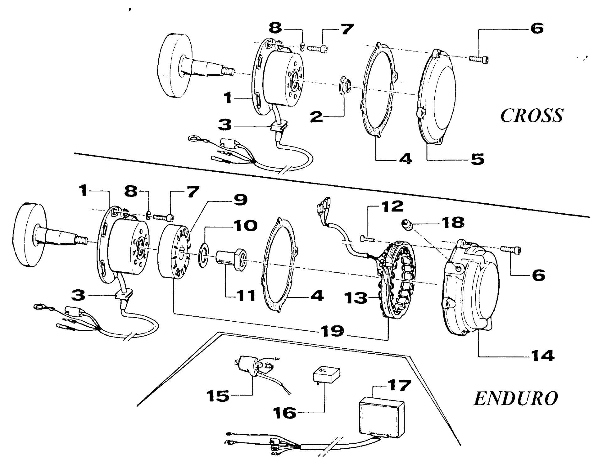 Pièces d'origine pour TM RACING 125 125 125 2 Temps MX/EN 2000 - Allumage moteur