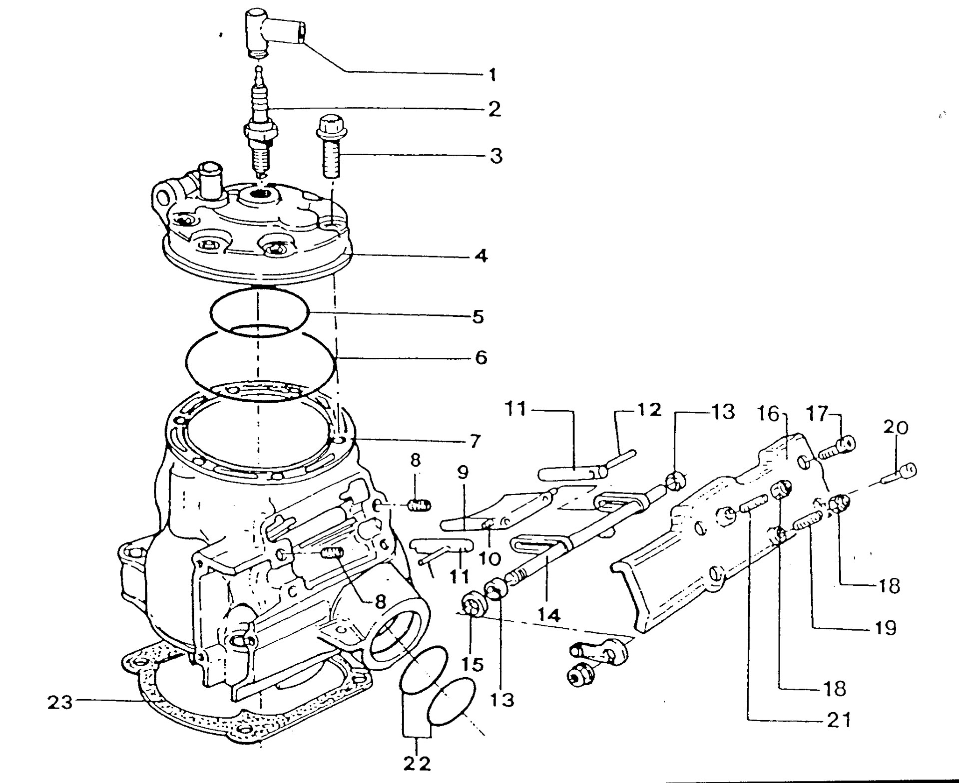Pièces d'origine pour TM RACING 250 250 250 2 Temps MX/EN 2000 - Cylindre 300 cm3