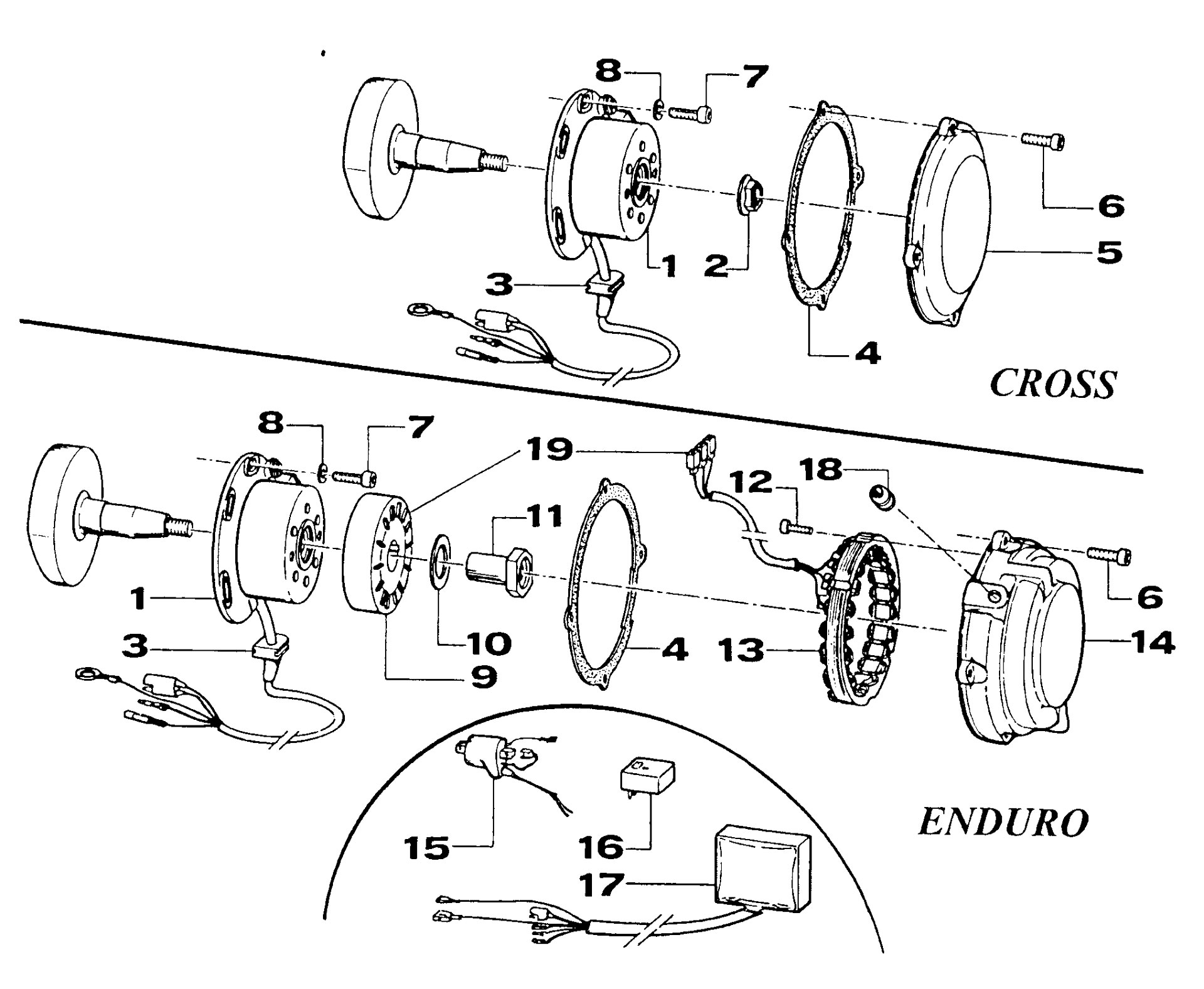 Pièces d'origine pour TM RACING 250 250 250 2 Temps MX/EN 2000 - Système d'allumage