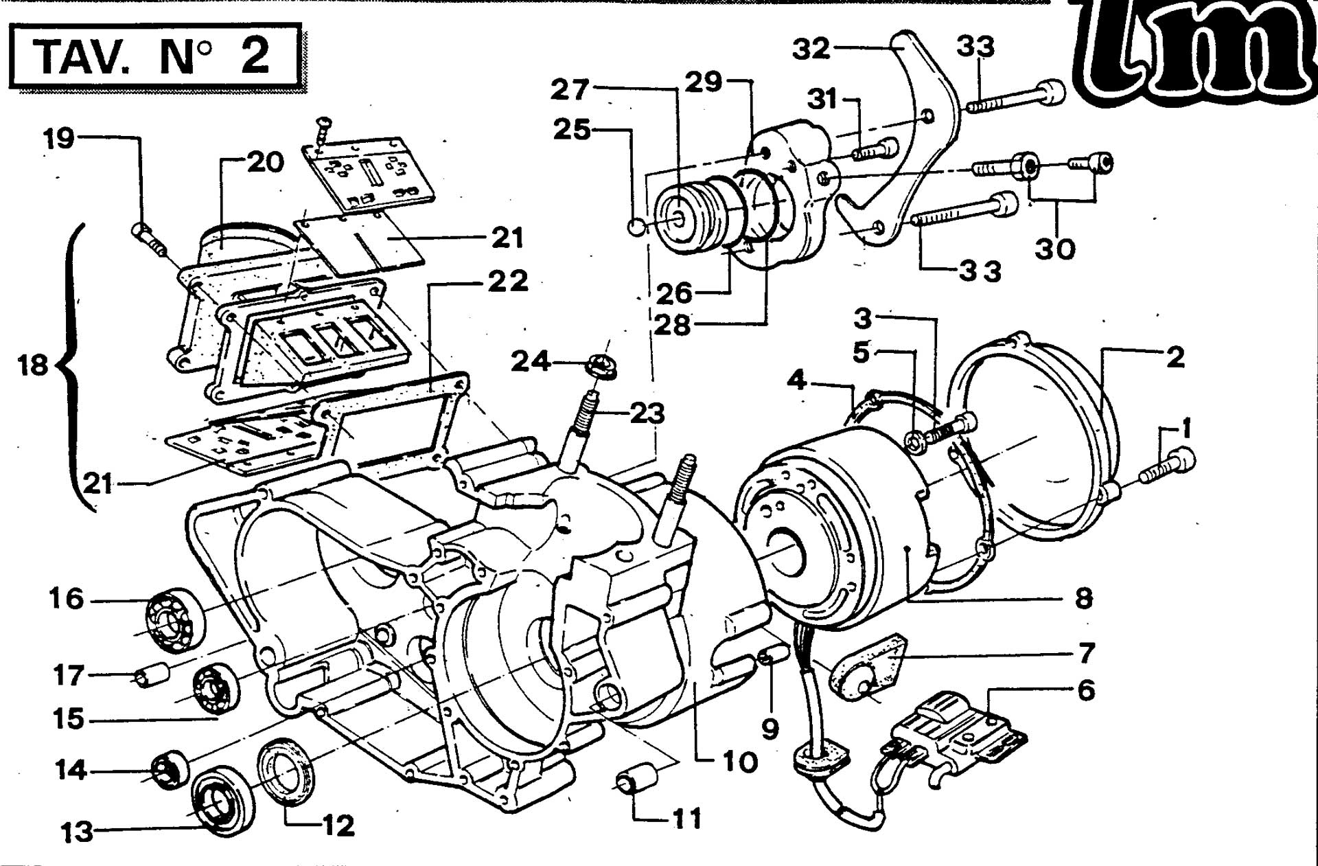 Pièces d'origine pour TM RACING 250 250 250 2 Temps MX/EN 1994 - Carter d'allumage