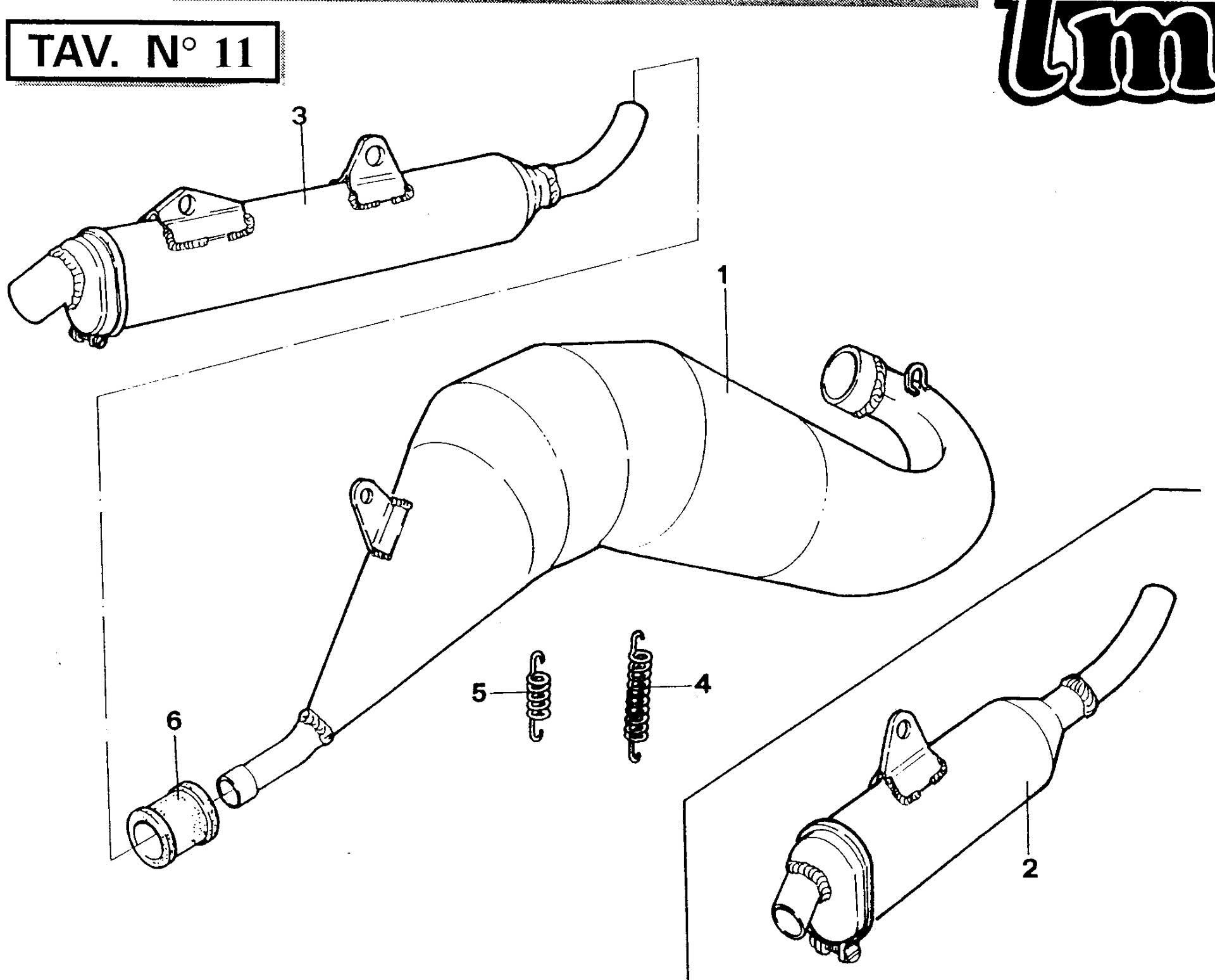 Pièces d'origine pour TM RACING 250 250 250 2 Temps MX/EN 1994 - Échappement 250/300 MX