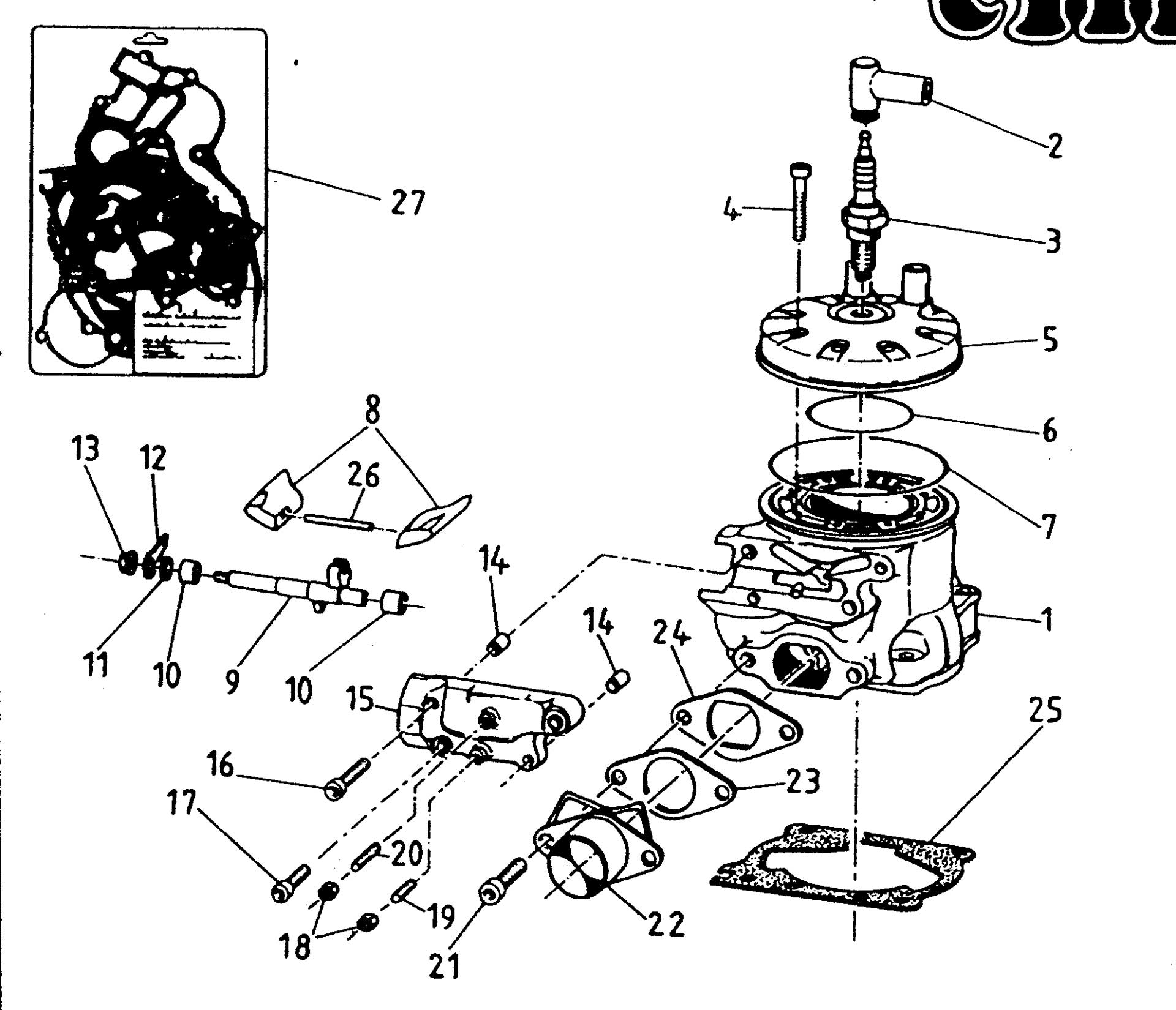 Pièces d'origine pour TM RACING 125 125 125 2 Temps MX/EN 1997 - Cylindre moteur